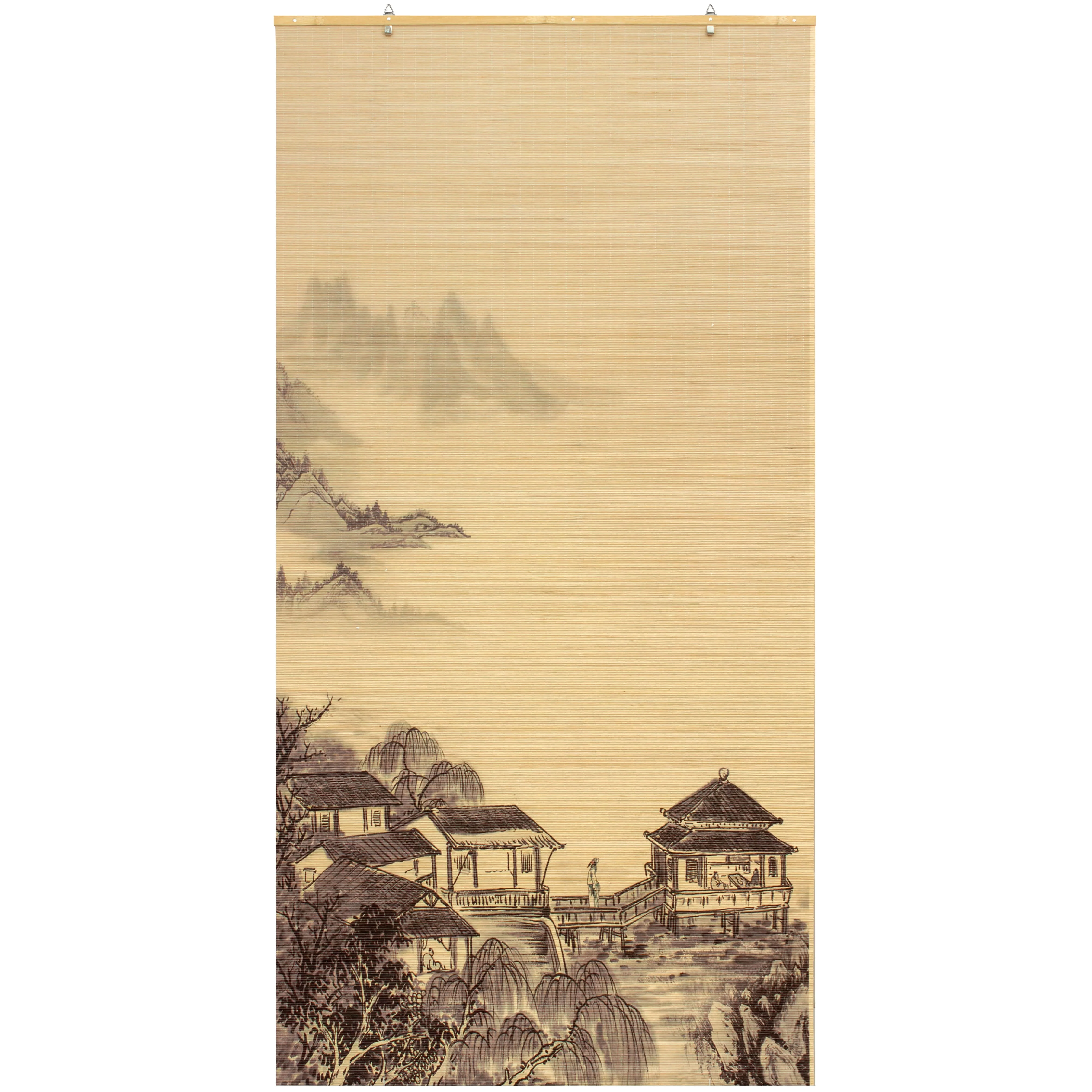 Landscape Bamboo Window Shade Blind