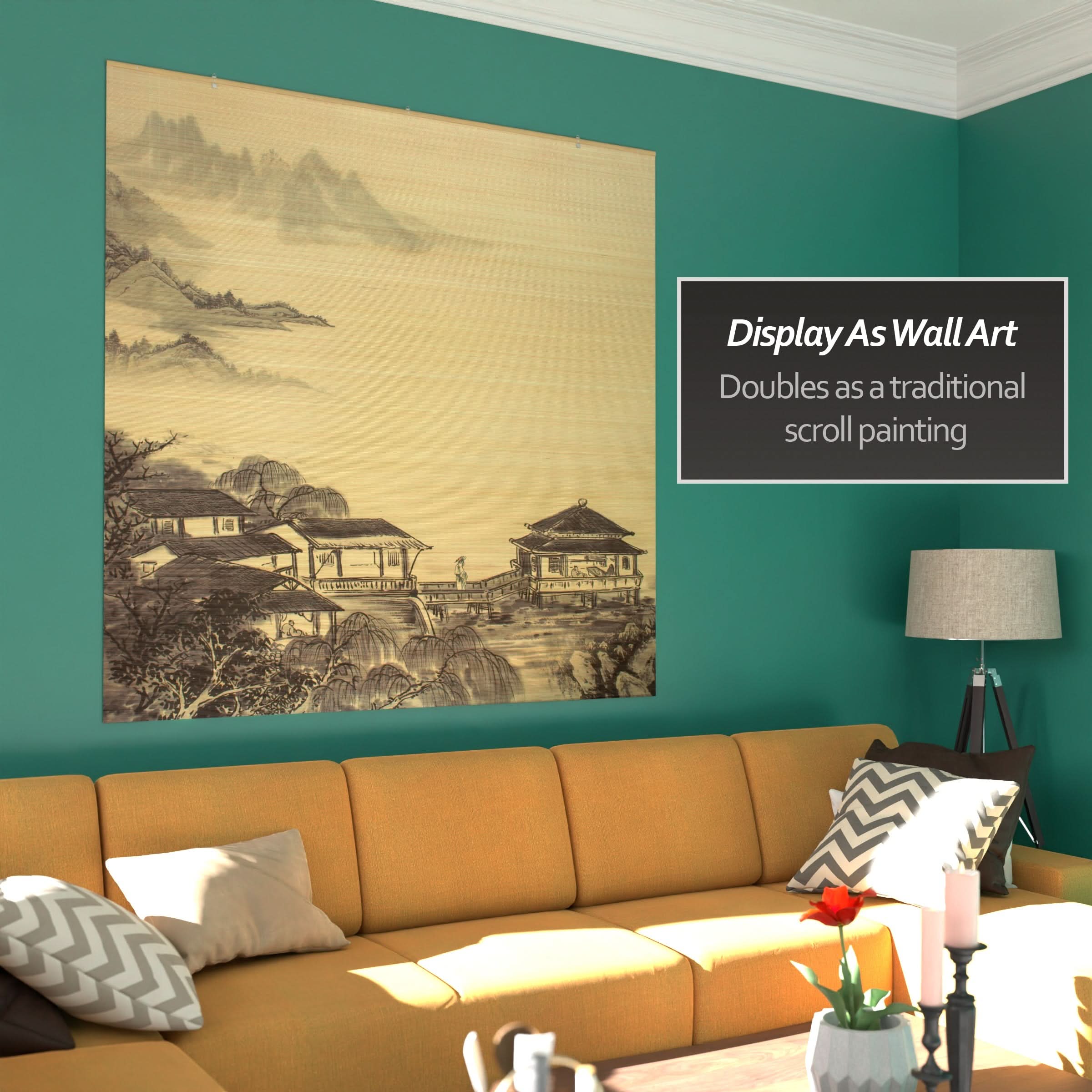 Landscape Bamboo Window Shade Blind - Image 10