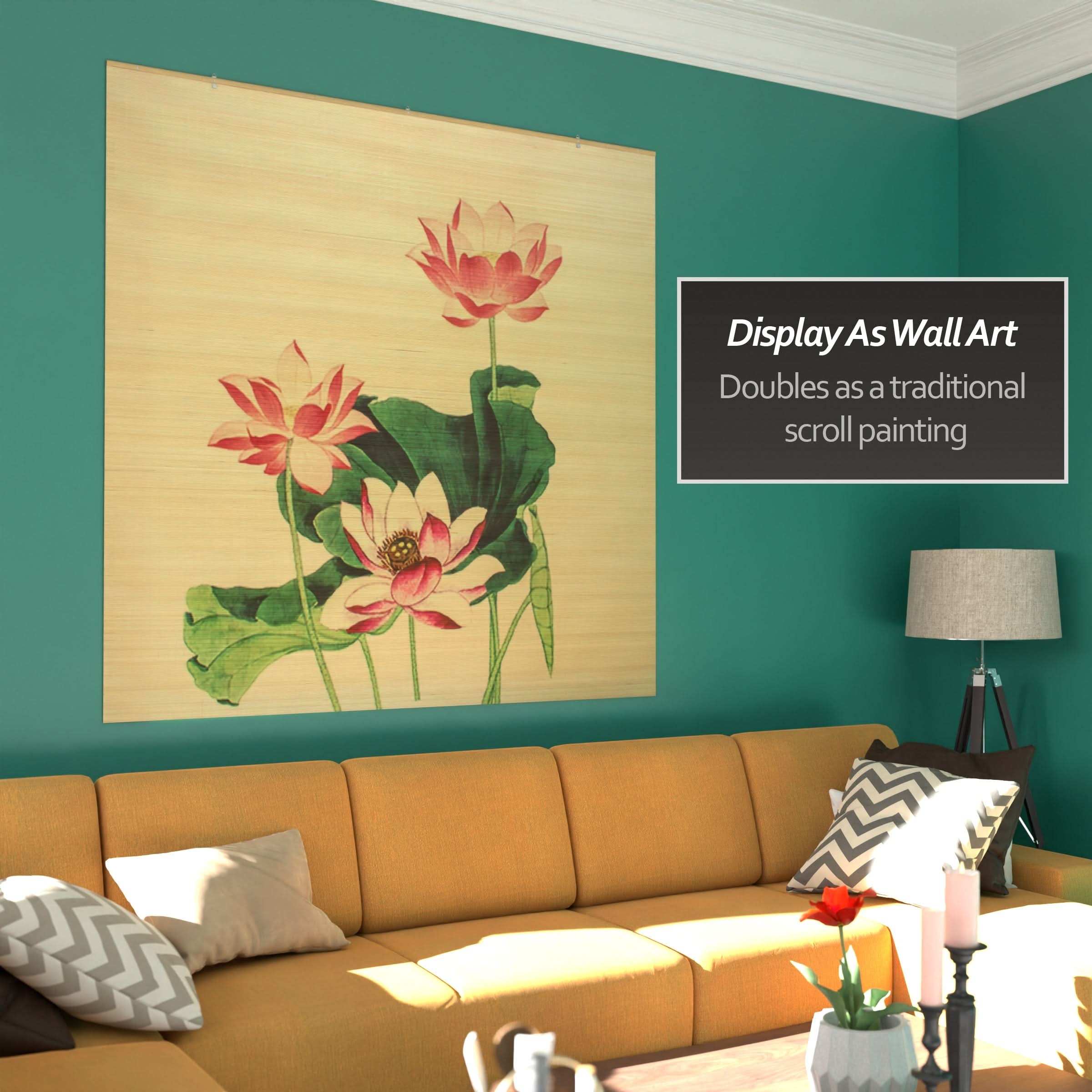 Lotus Blossom Bamboo Window Shade Blind - Image 10
