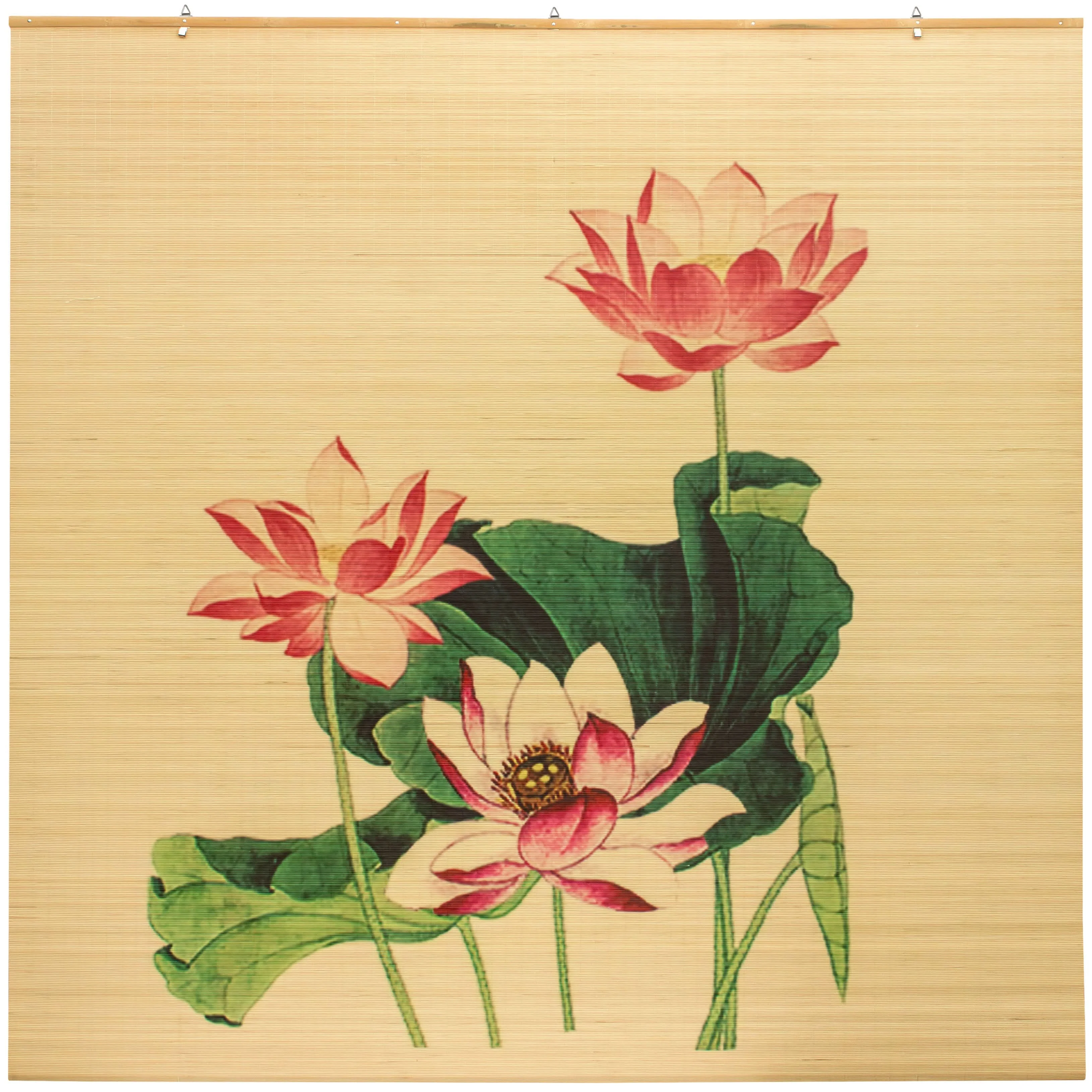 Lotus Blossom Bamboo Window Shade Blind - Image 2