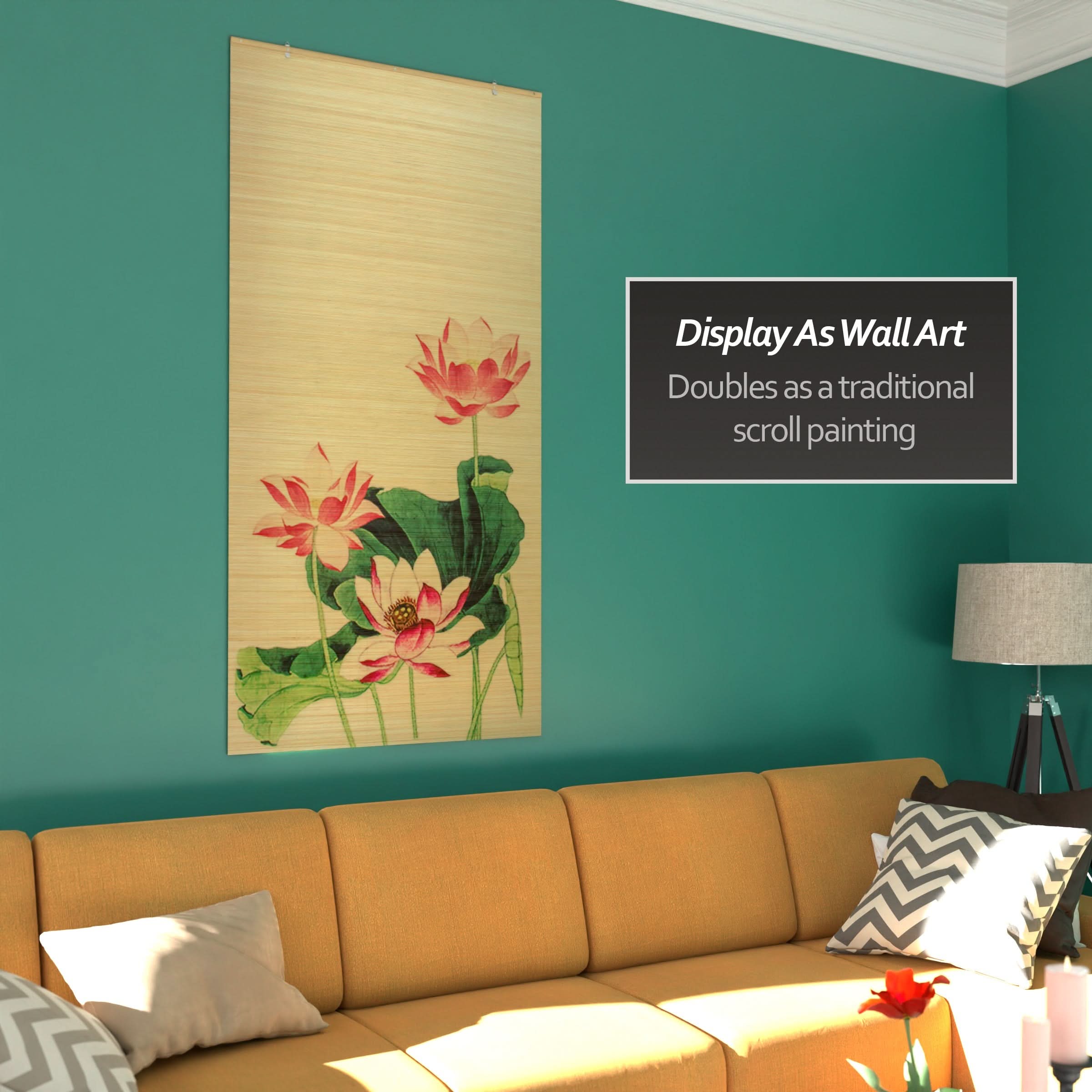 Lotus Blossom Bamboo Window Shade Blind - Image 6