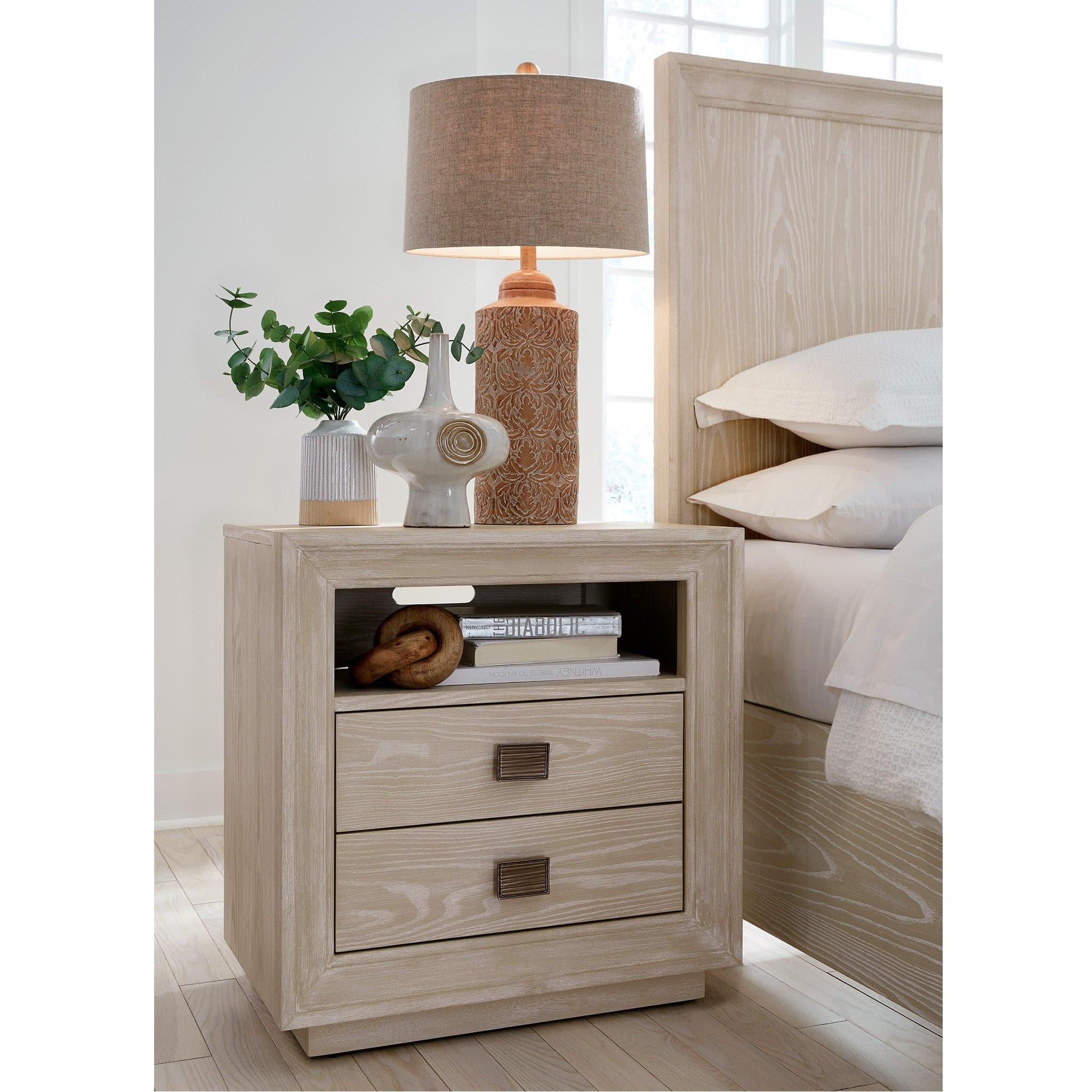 Maxime 2 Drawer Nightstand with USB - Image 7