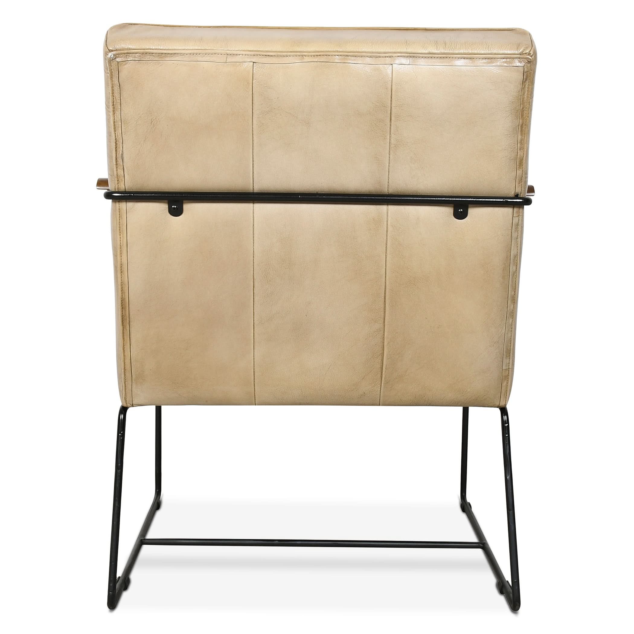 Melbourne Mid-Century Modern Accent Chair in Antique Ivory - Image 5