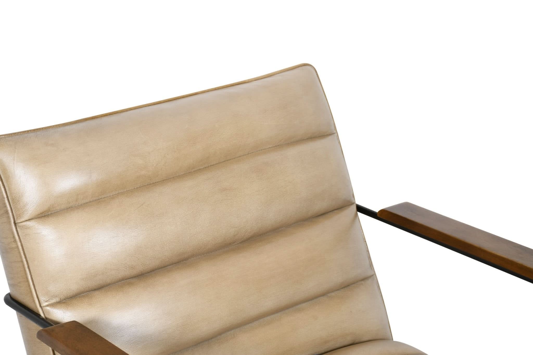 Melbourne Mid-Century Modern Accent Chair in Antique Ivory - Image 6