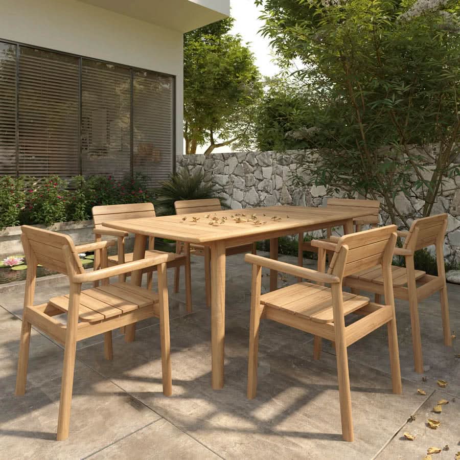 Modurn Rectangular Dining Table - Image 5