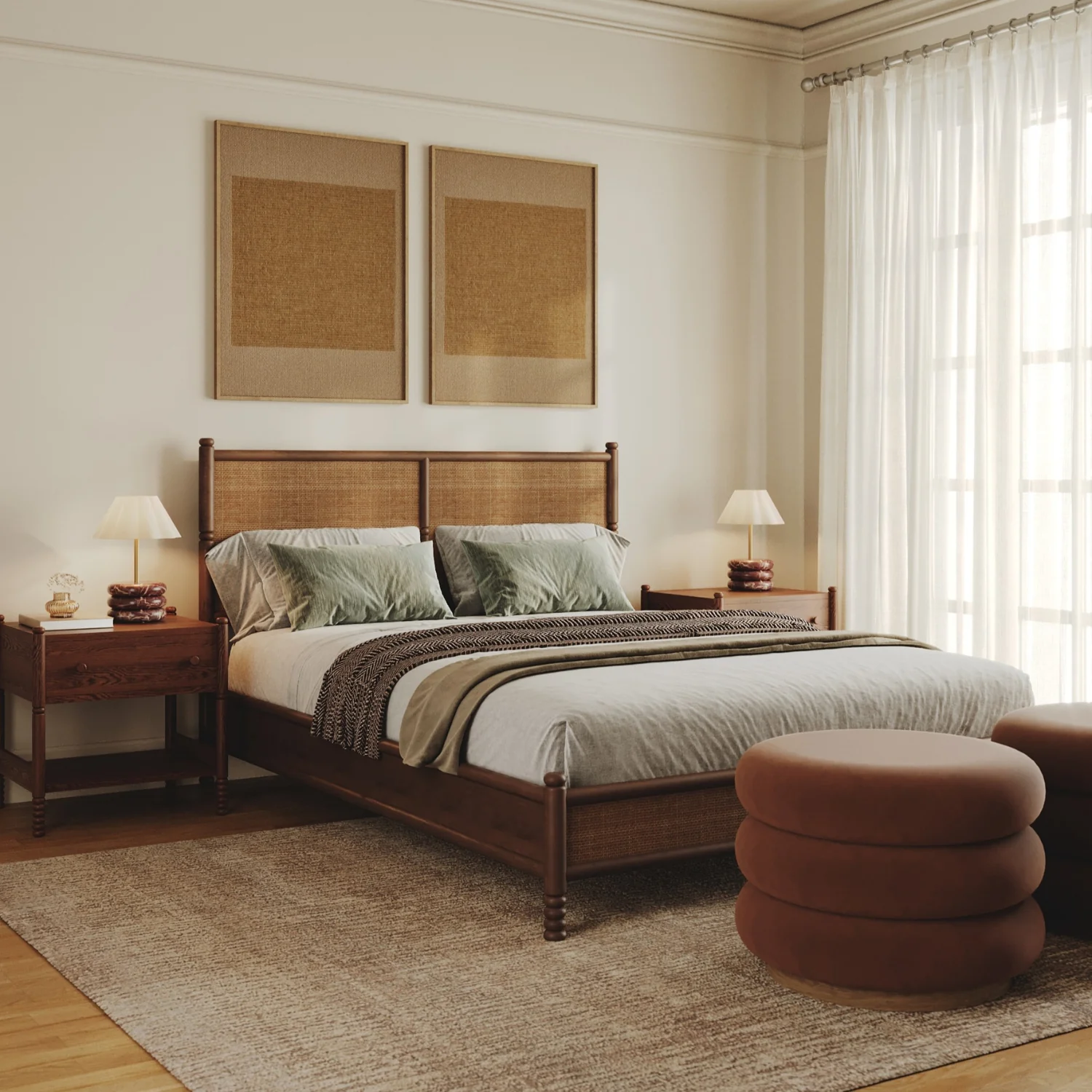 Molly Cane Platform Bed - Image 3