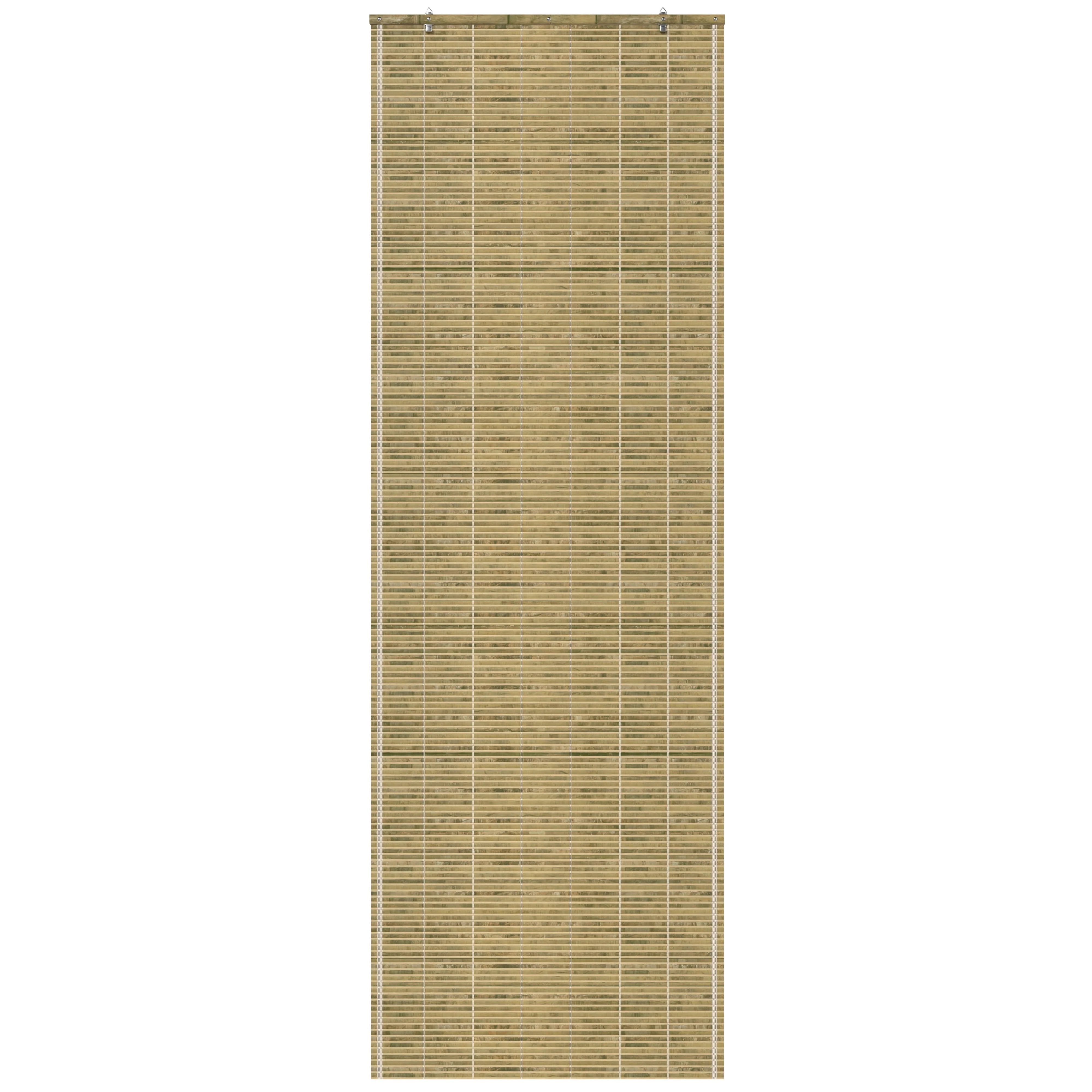 Natural Burnt Bamboo Cordless Window Shade
