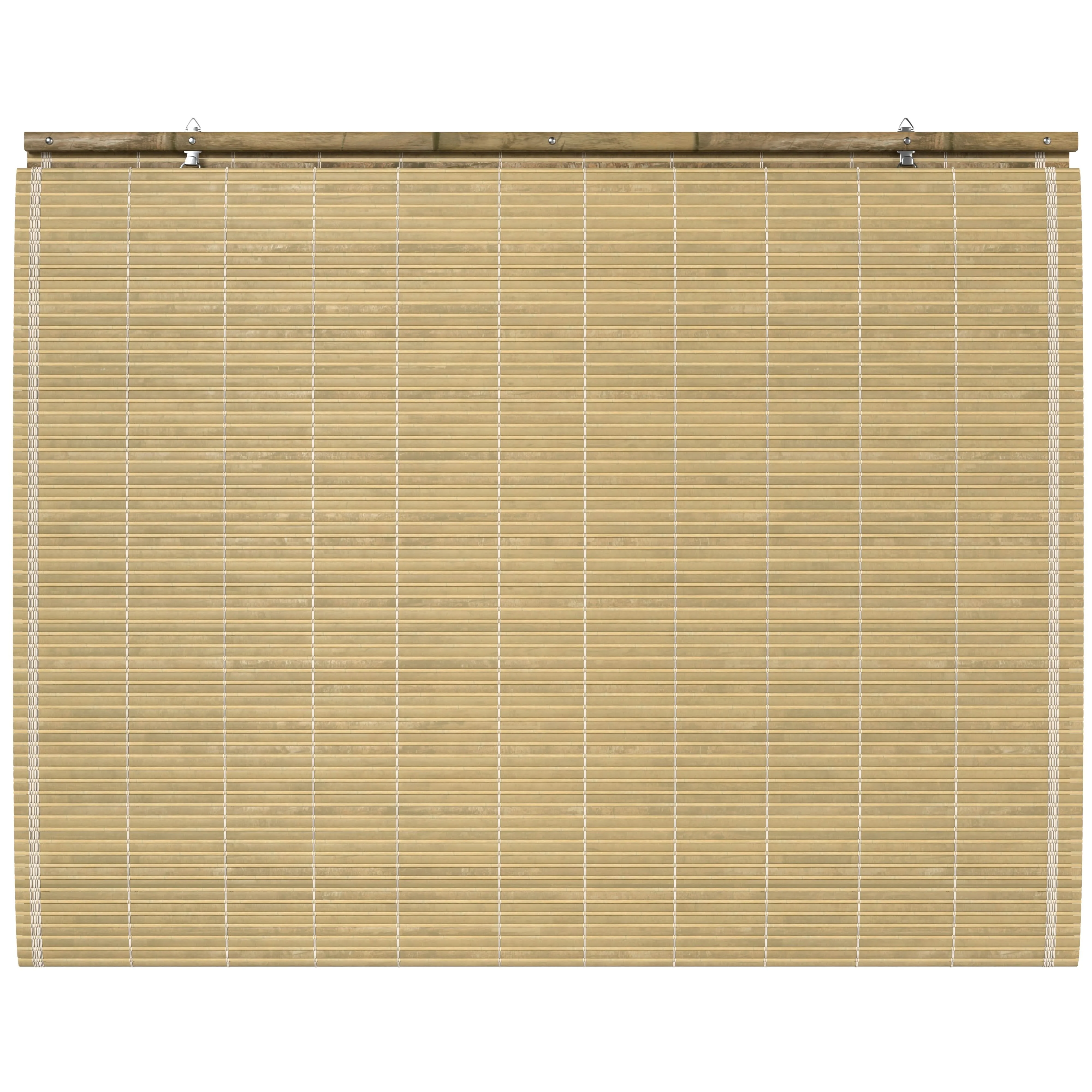 Natural Burnt Bamboo Cordless Window Shade - Image 13