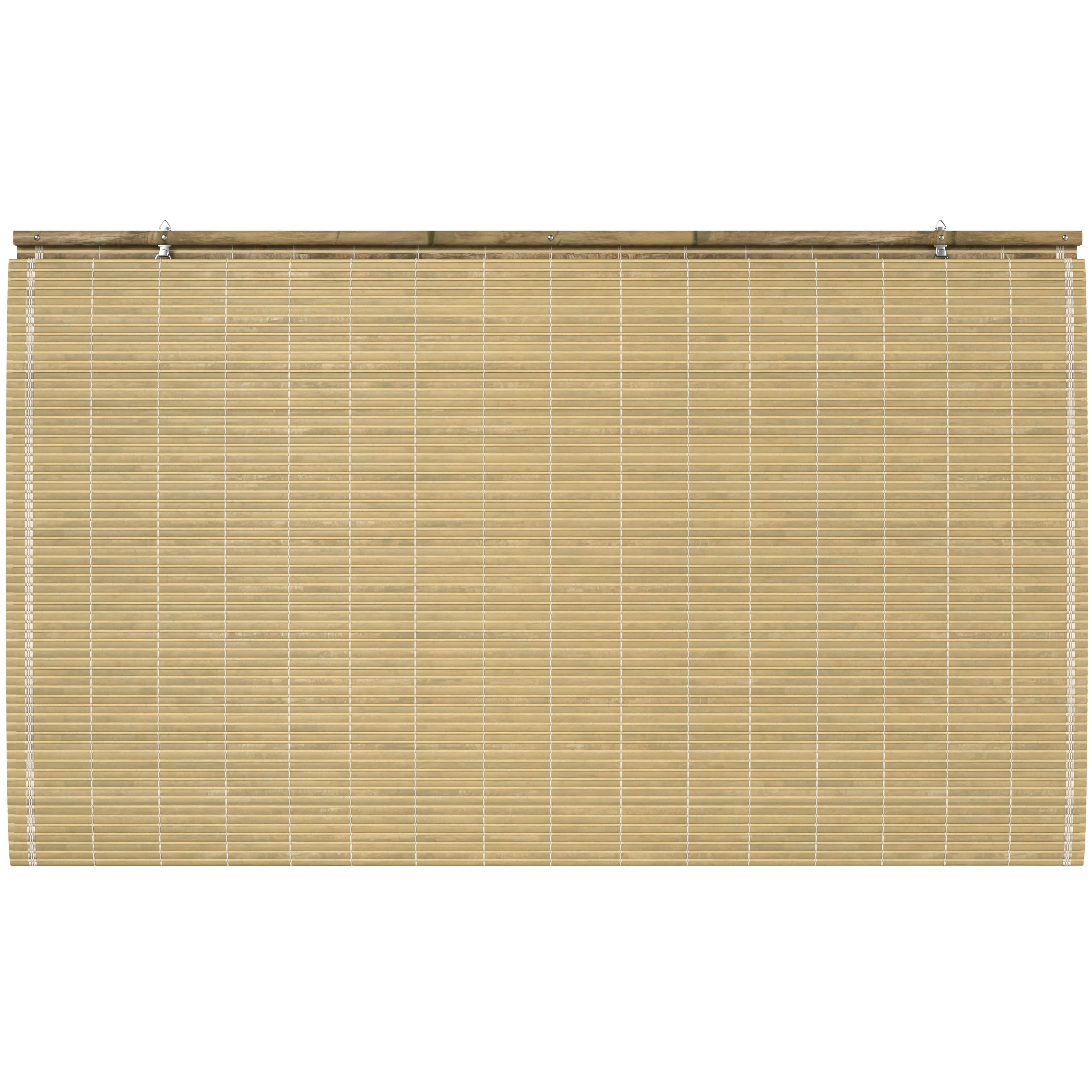 Natural Burnt Bamboo Cordless Window Shade - Image 17