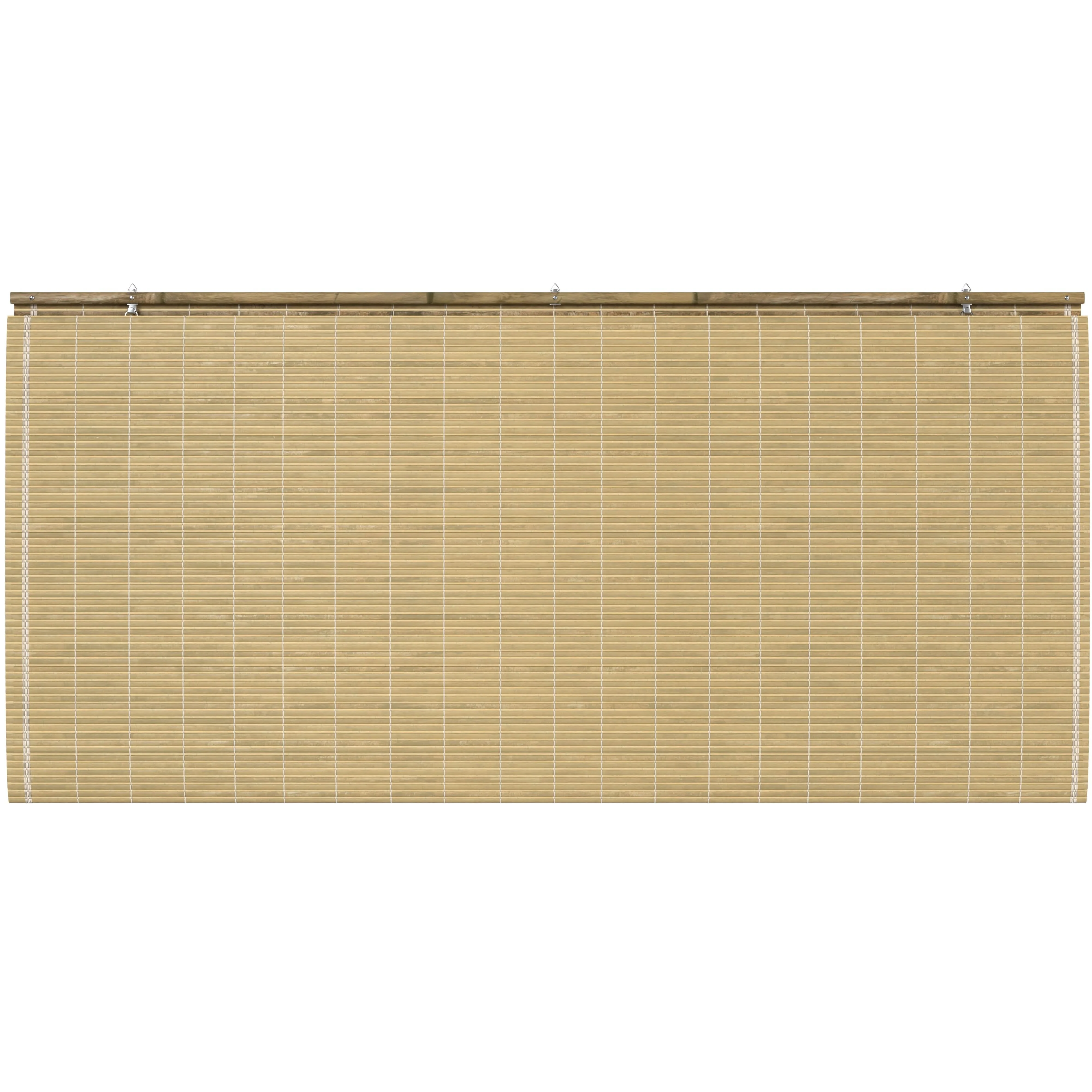 Natural Burnt Bamboo Cordless Window Shade - Image 21