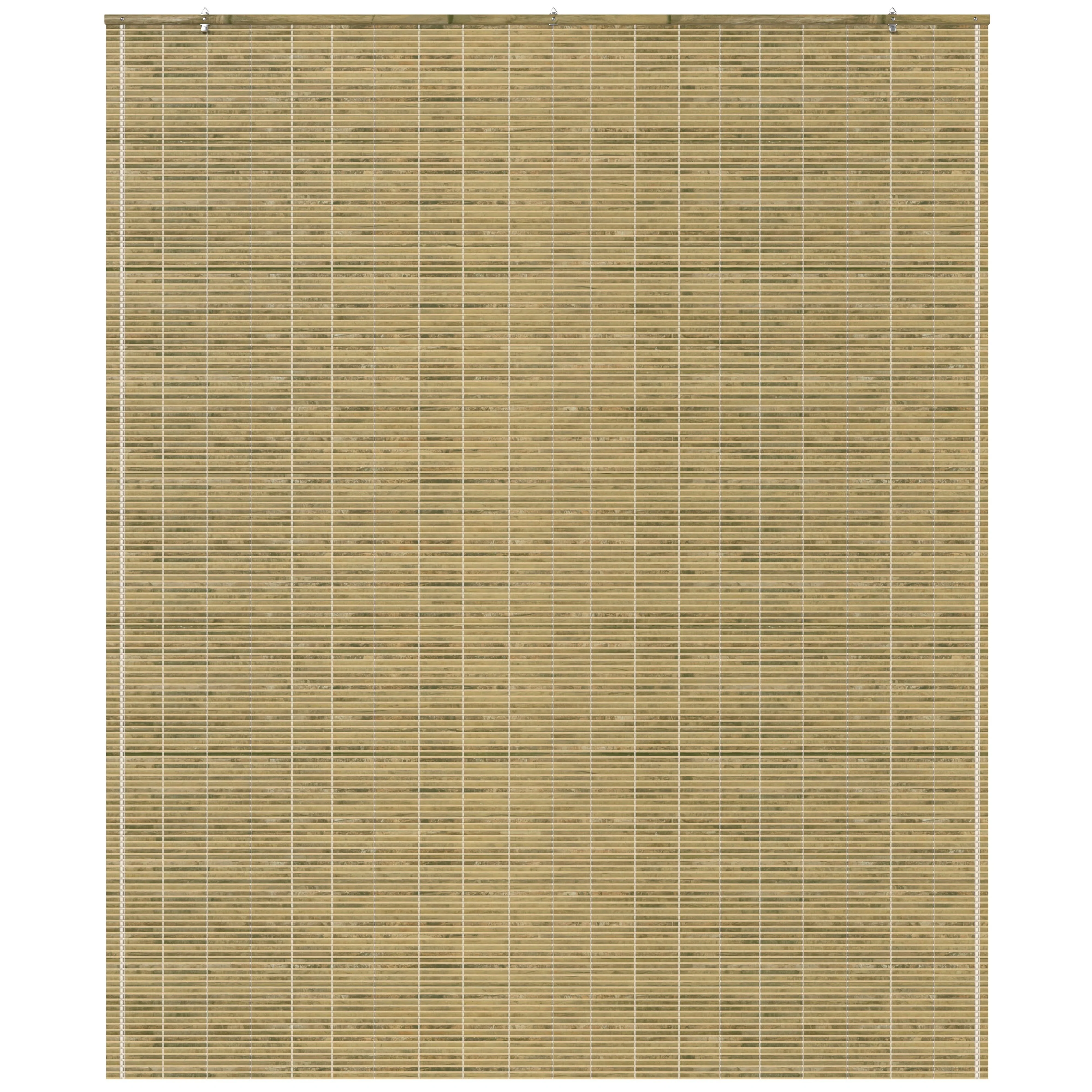 Natural Burnt Bamboo Cordless Window Shade - Image 4