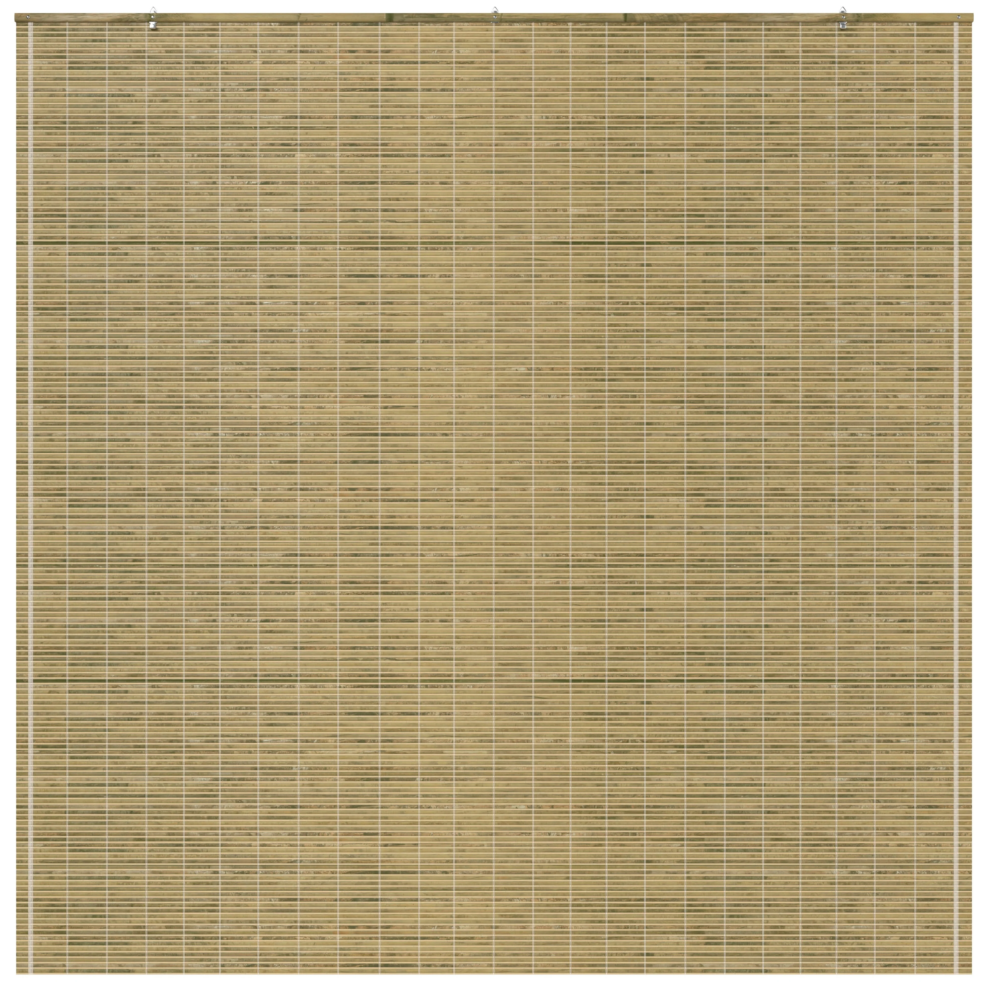 Natural Burnt Bamboo Cordless Window Shade - Image 5