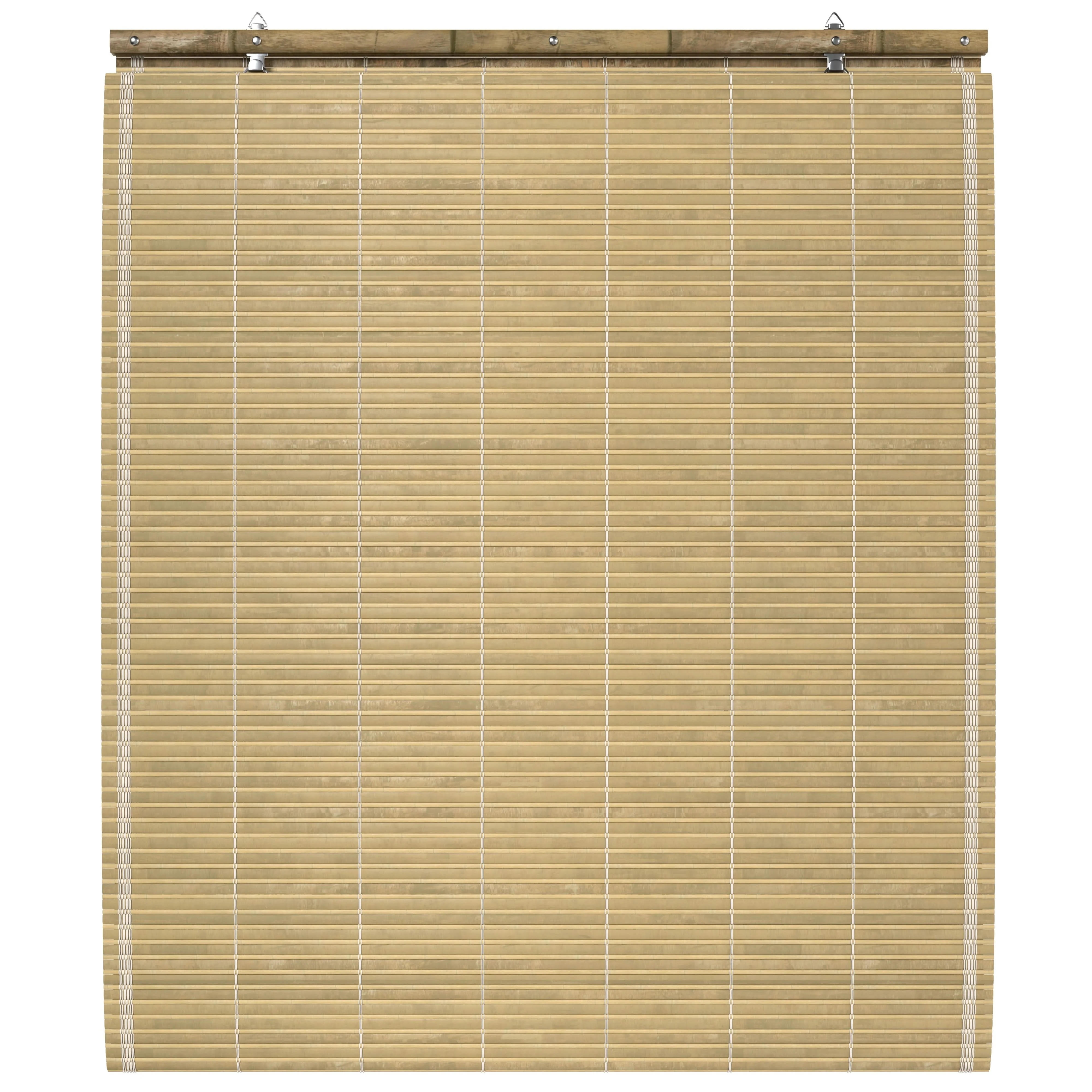 Natural Burnt Bamboo Cordless Window Shade - Image 9