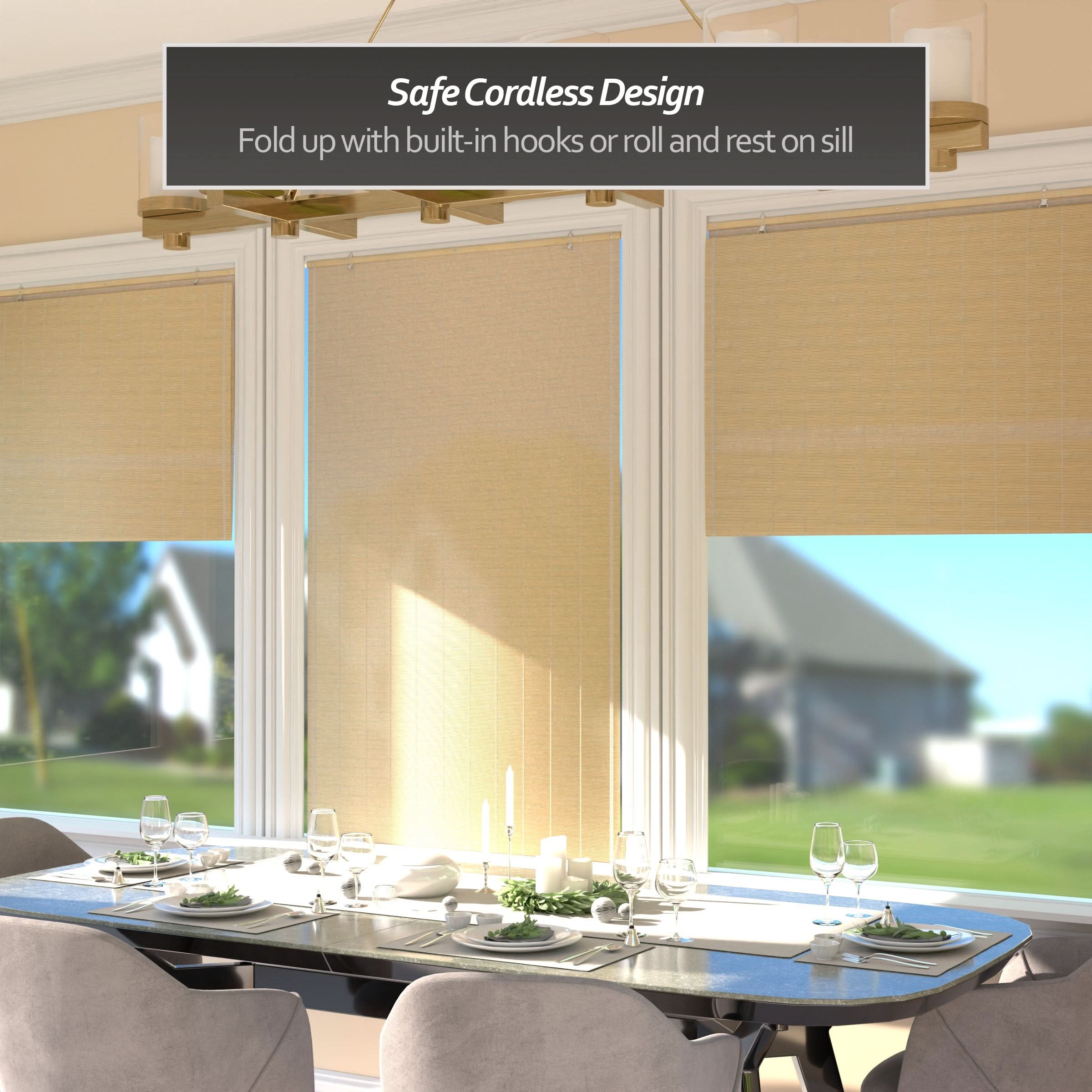 Natural Matchstick Cordless Bamboo Window Shade - Image 10