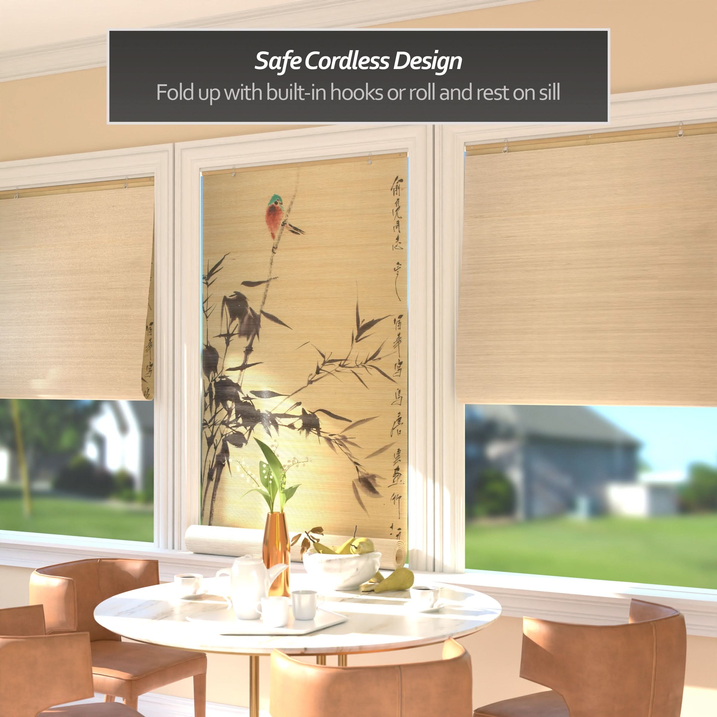 Nesting Birds Bamboo Window Shade Blind - Image 3