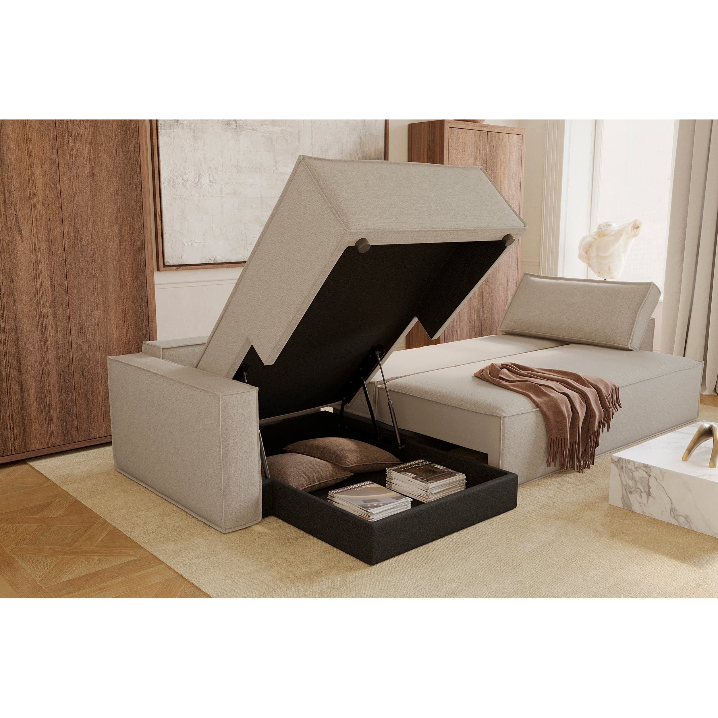 Newilla Sofa Bed With Lounger - Image 5