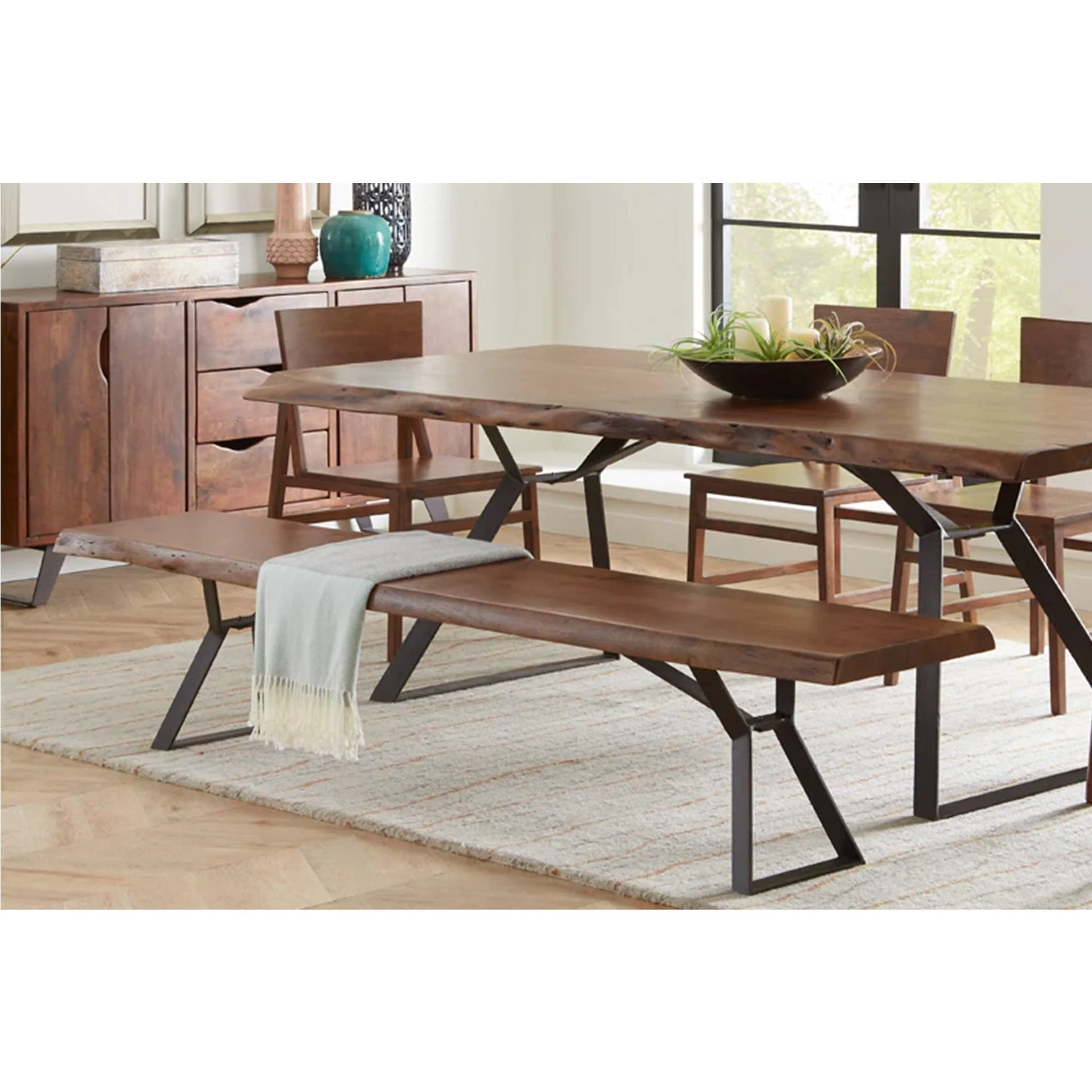 Nottingham Live Edge Dining Bench - Image 3