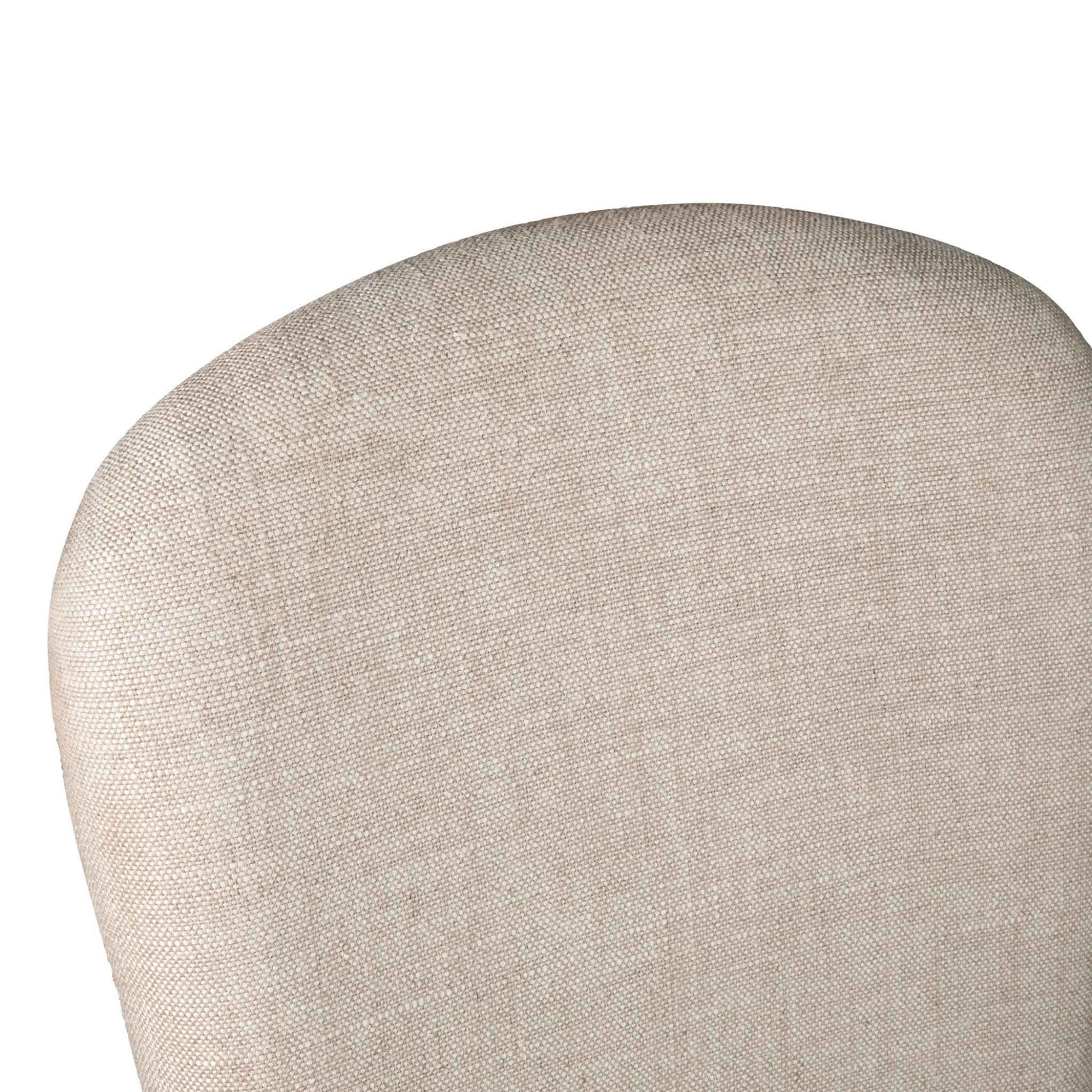 Olivia Casual Beige Linen Dining Chair - Image 11