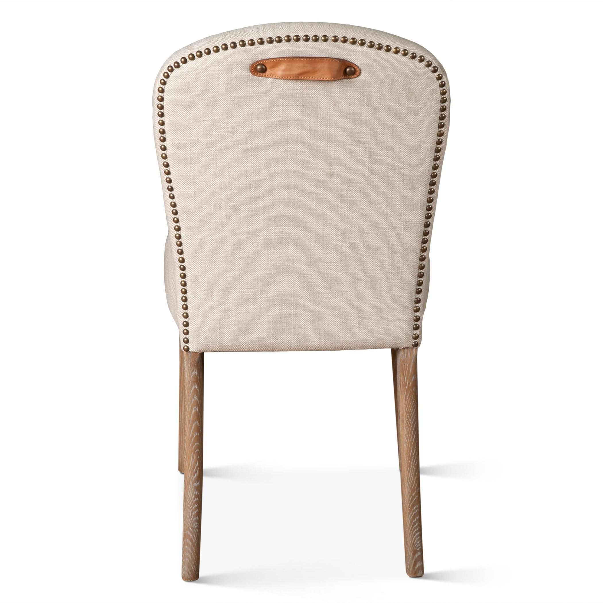 Olivia Casual Beige Linen Dining Chair - Image 8