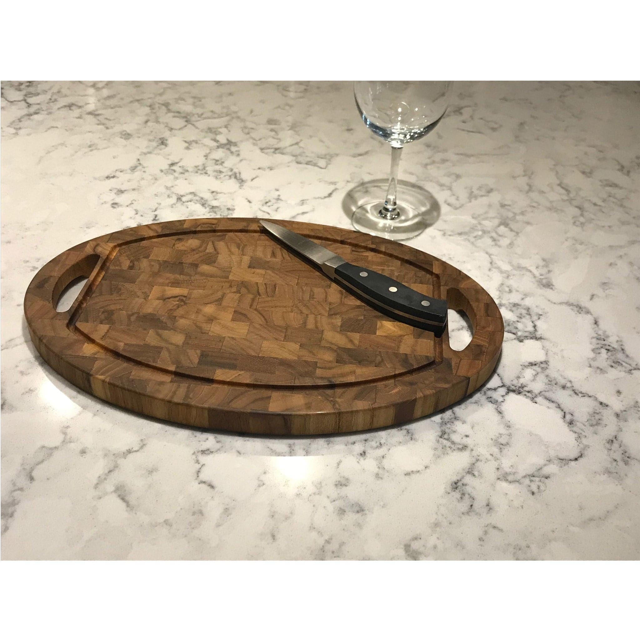 Oval Teak Cutting Board - Image 2