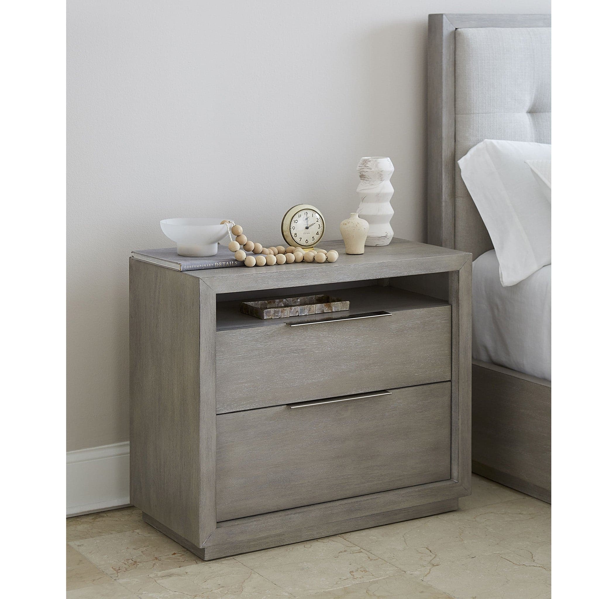 Oxford 2 Drawer Nightstand with Shelf - Image 4