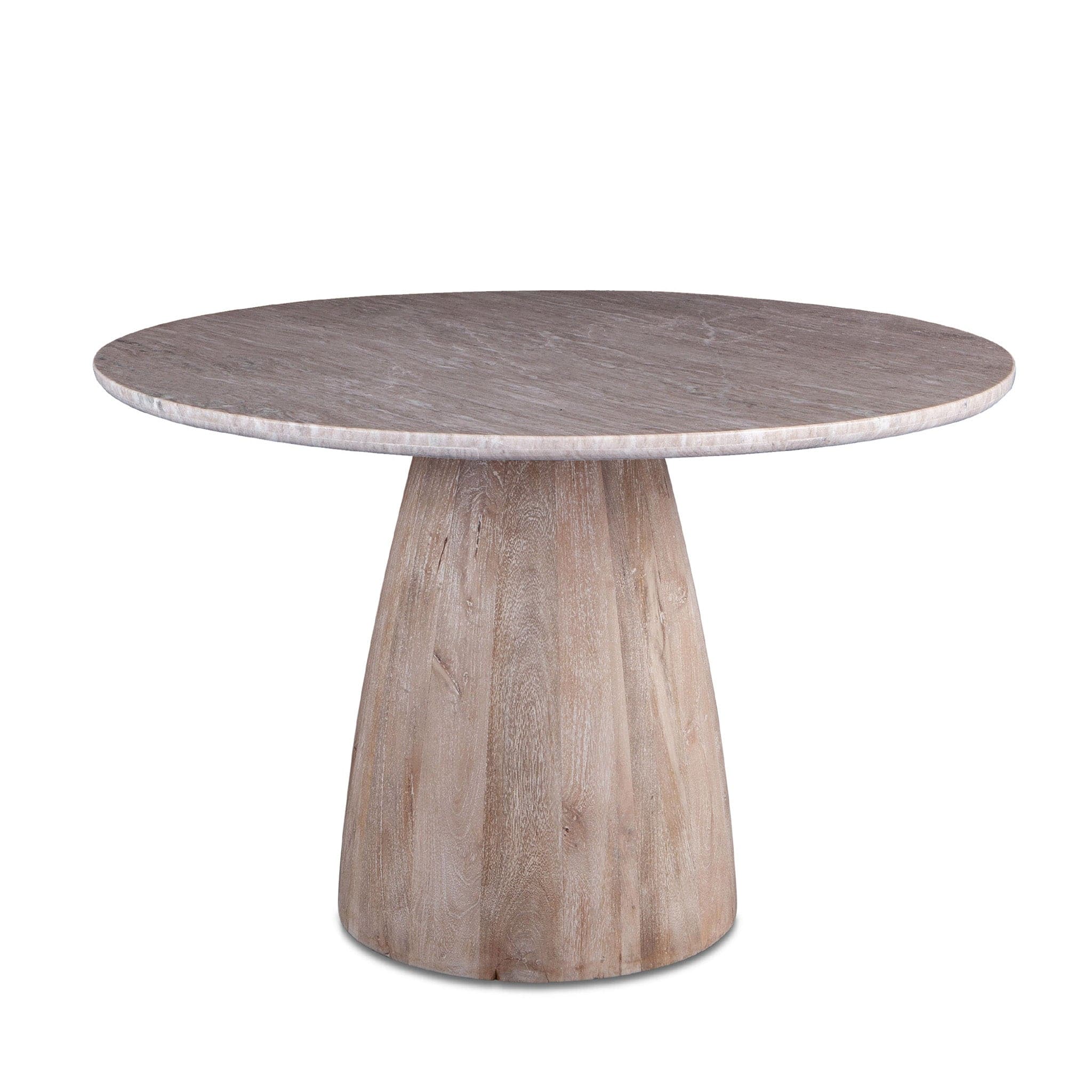 Palm Desert Dining Table with Modern Washed Wood Base - Image 3