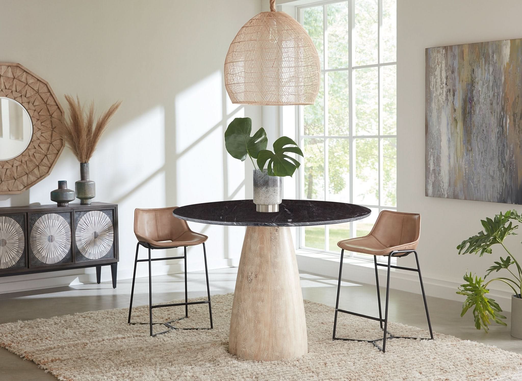 Palm Desert Marble Round Gathering Table - Image 4