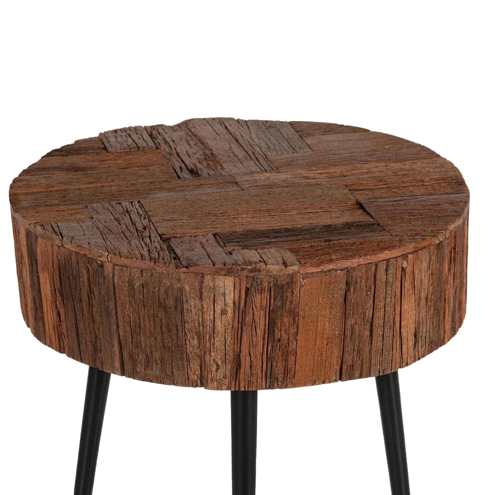 Palm Desert Reclaimed Wood Side Table - Image 2