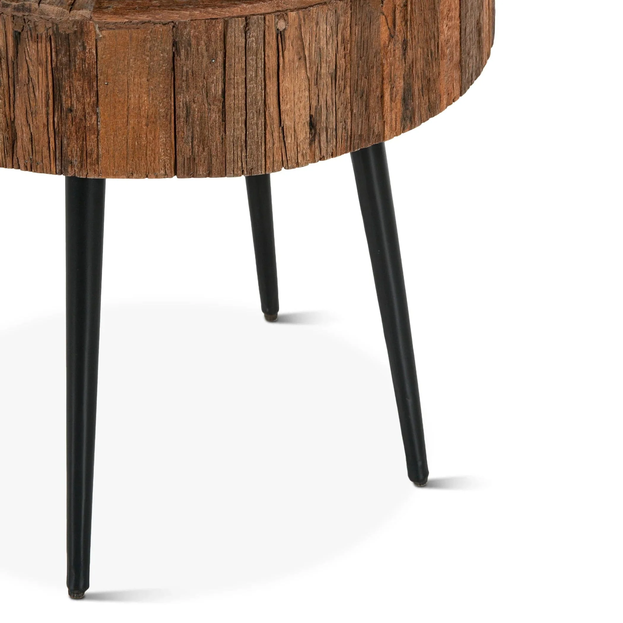 Palm Desert Reclaimed Wood Side Table - Image 3