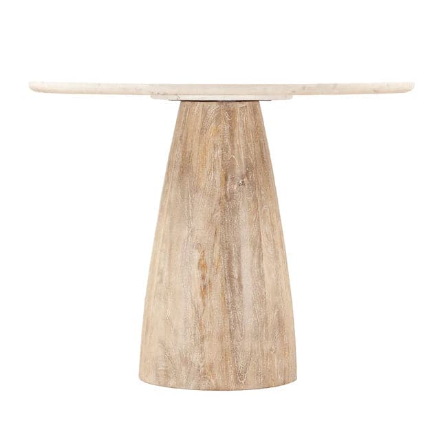 Palm Desert White Marble Round Side Table - Image 2