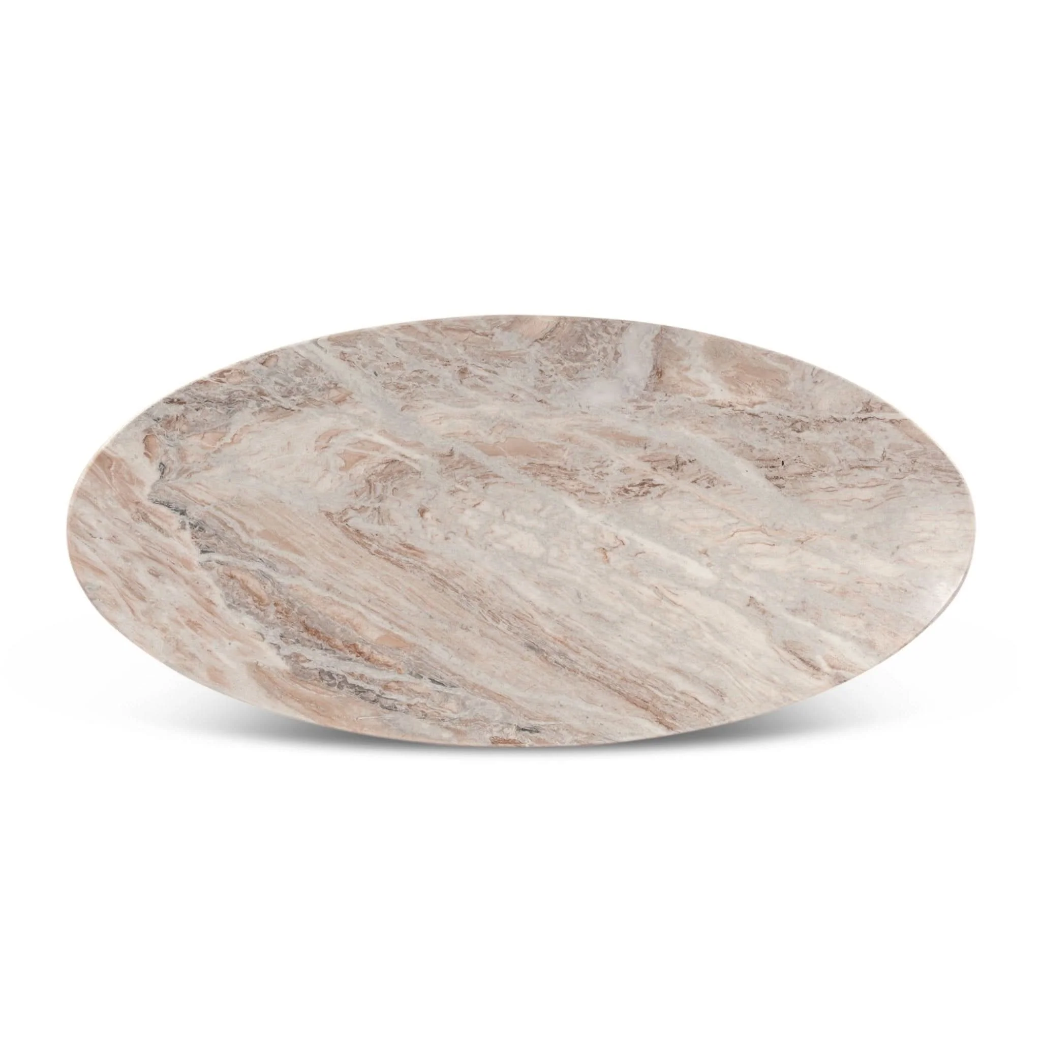 Pasadena Iron and Marble Oval Dining Table - Image 11