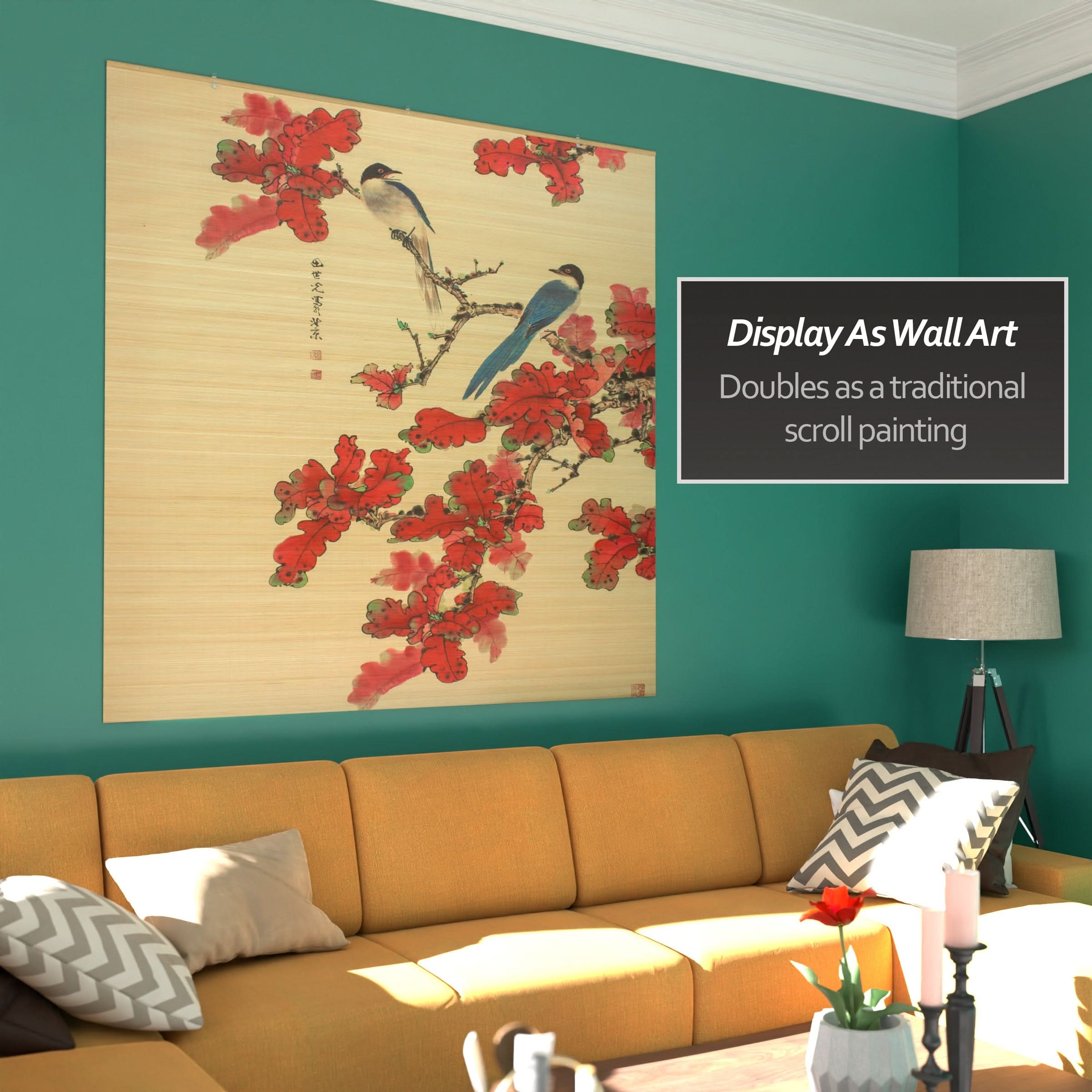 Roosting Bird Bamboo Window Shade Blind - Image 10