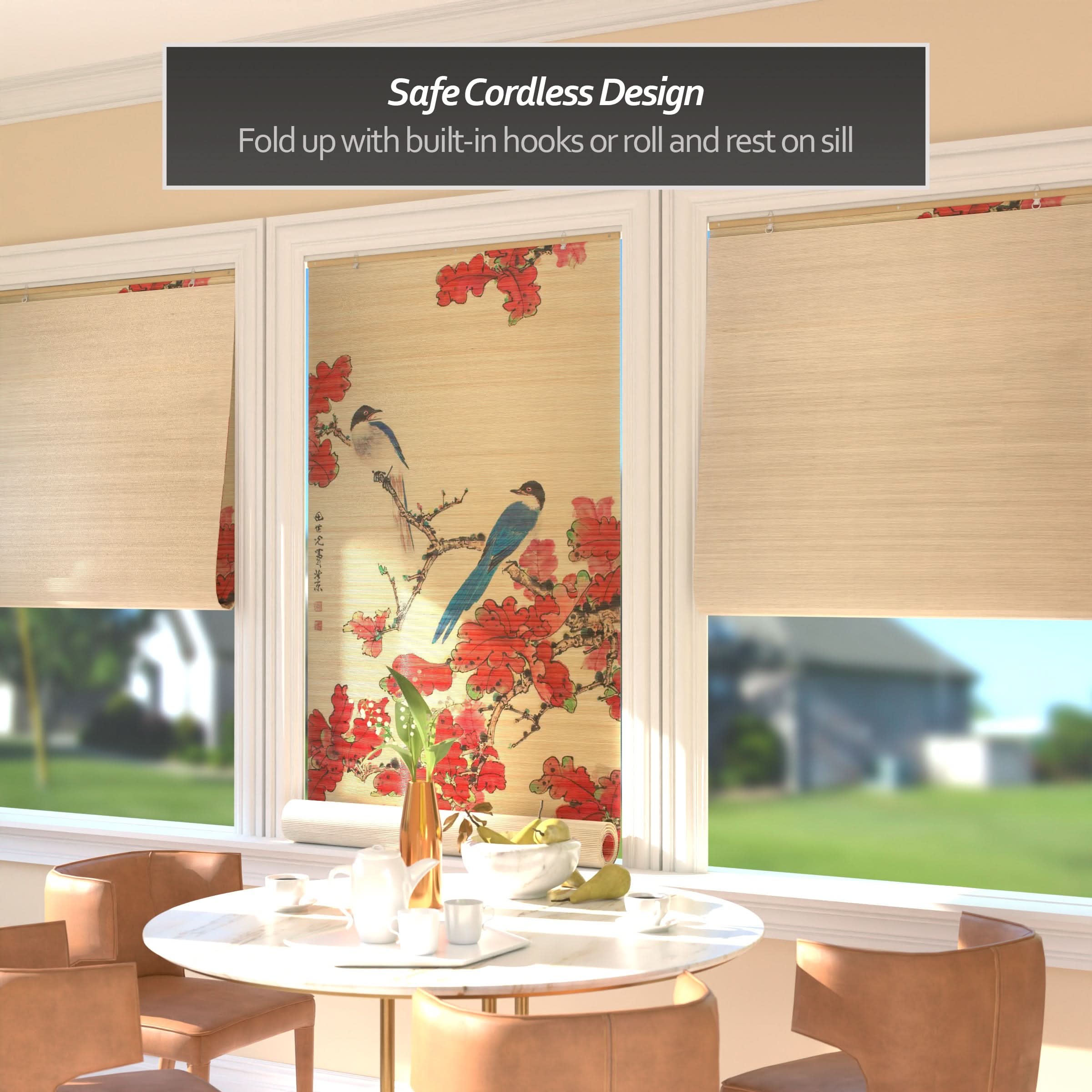 Roosting Bird Bamboo Window Shade Blind - Image 3