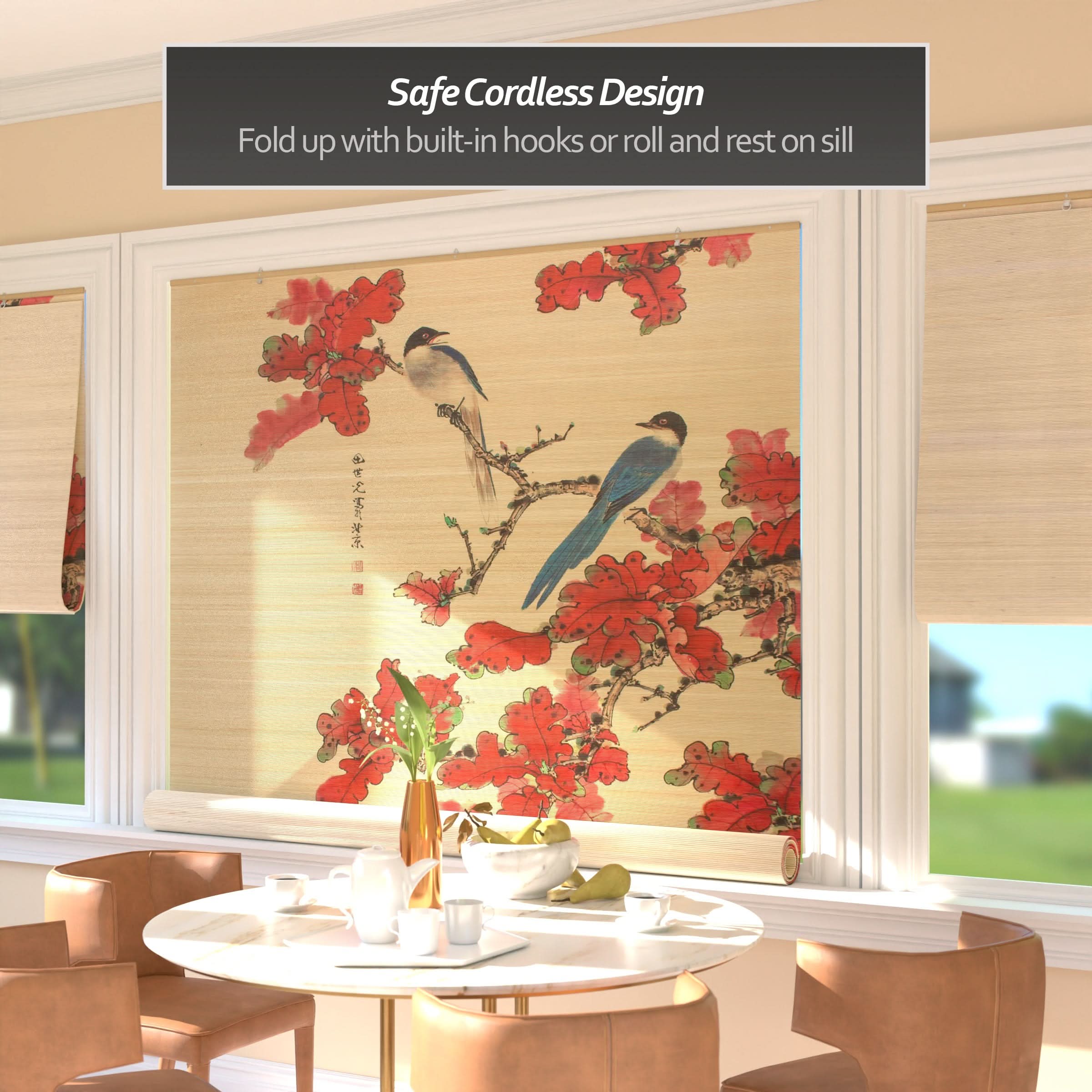 Roosting Bird Bamboo Window Shade Blind - Image 7