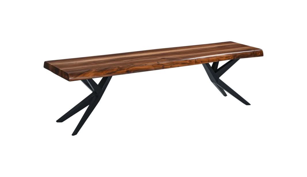 Rosewood Live Edge Bench