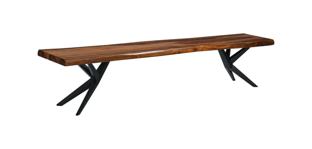 Rosewood Live Edge Long Bench