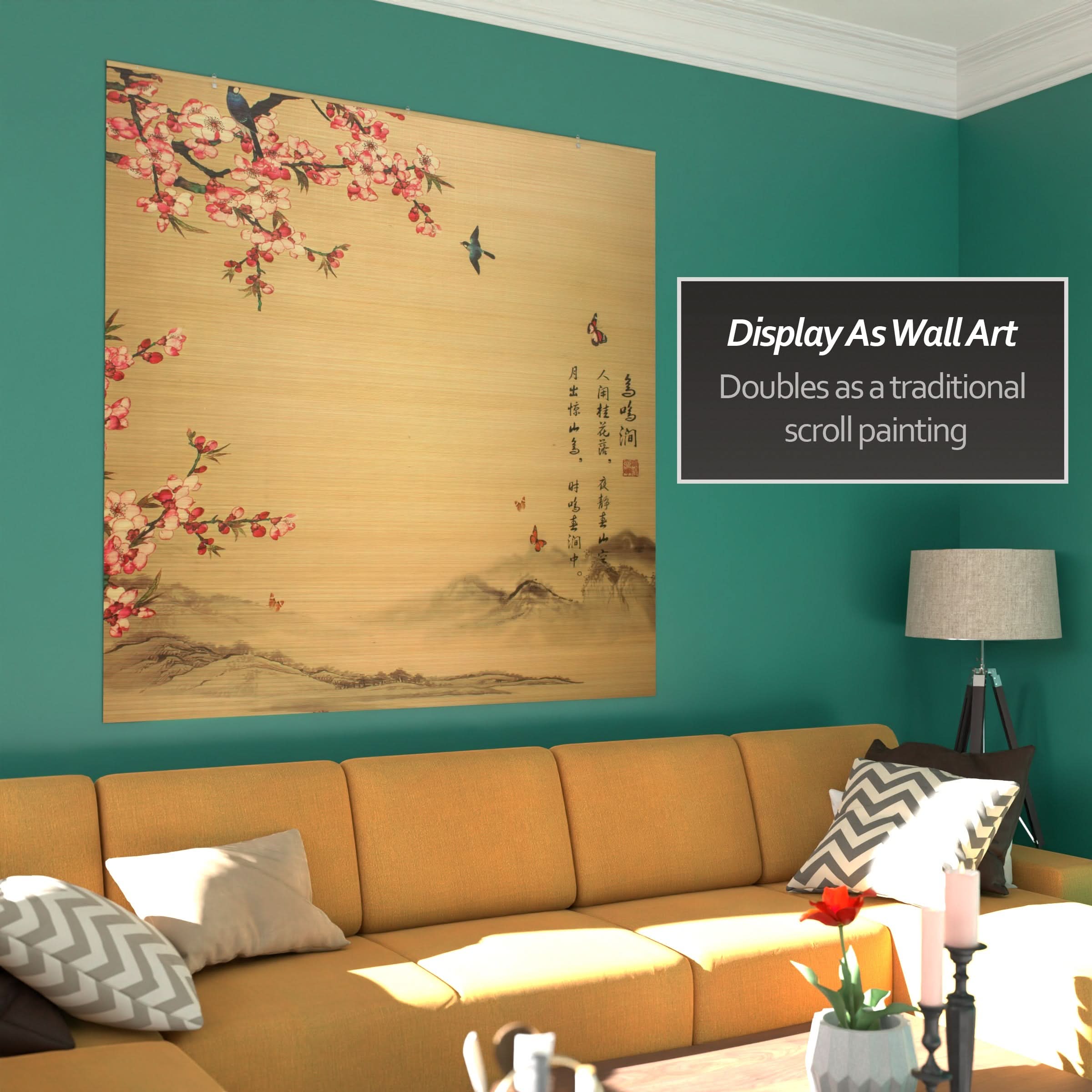 Sakura Blossom Bamboo Window Shade Blind - Image 10
