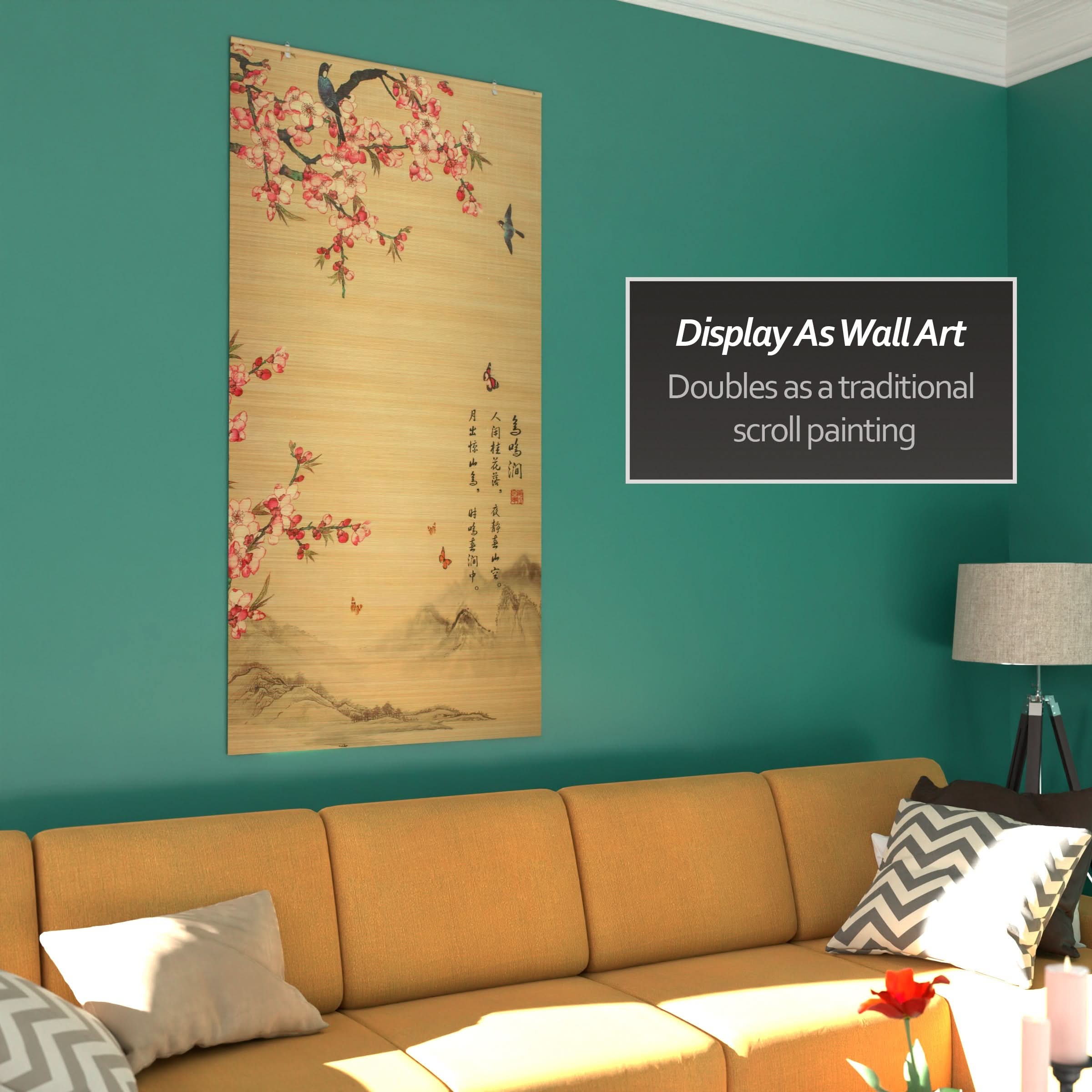 Sakura Blossom Bamboo Window Shade Blind - Image 6