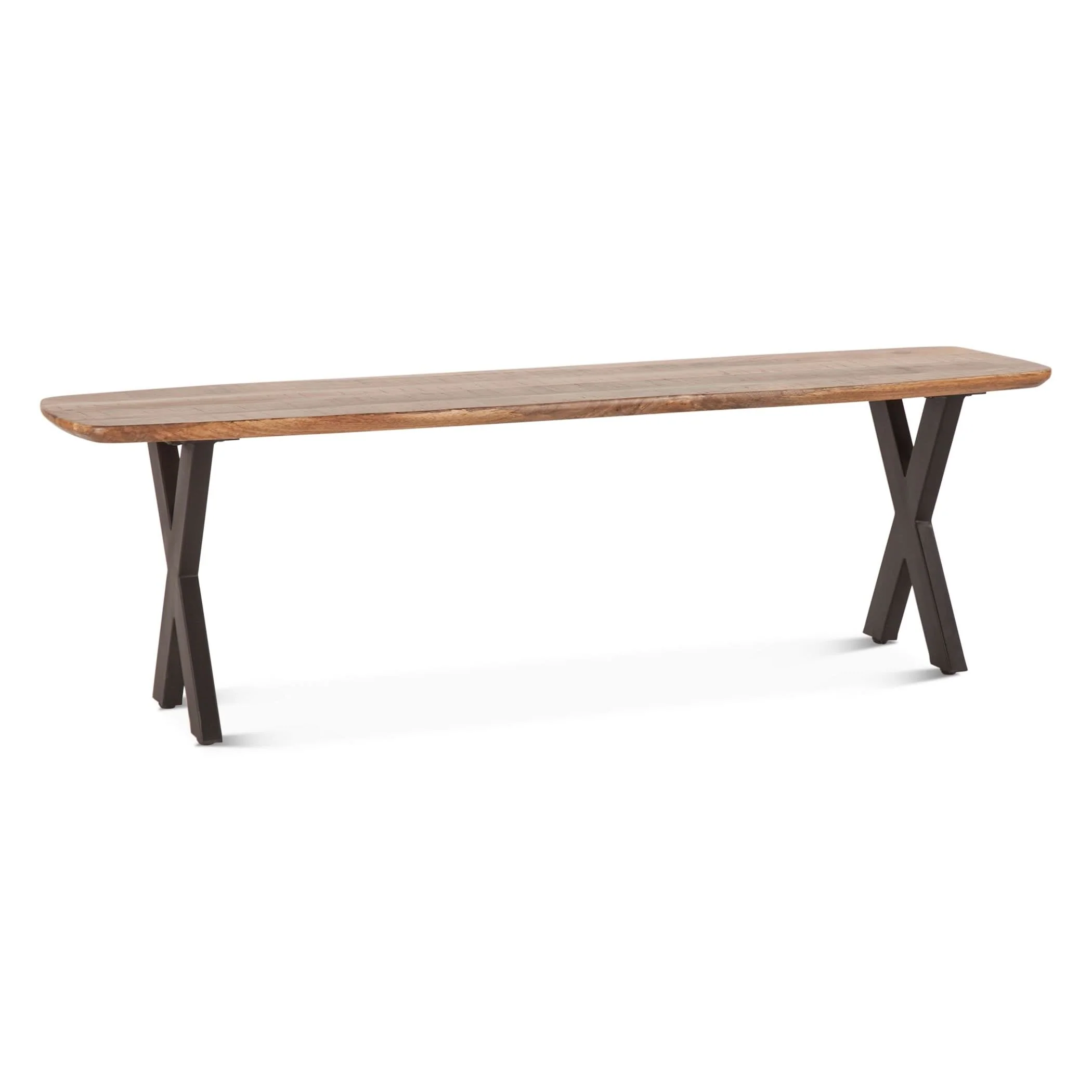 Santa Margherita Mango Wood and Iron Dining Bench