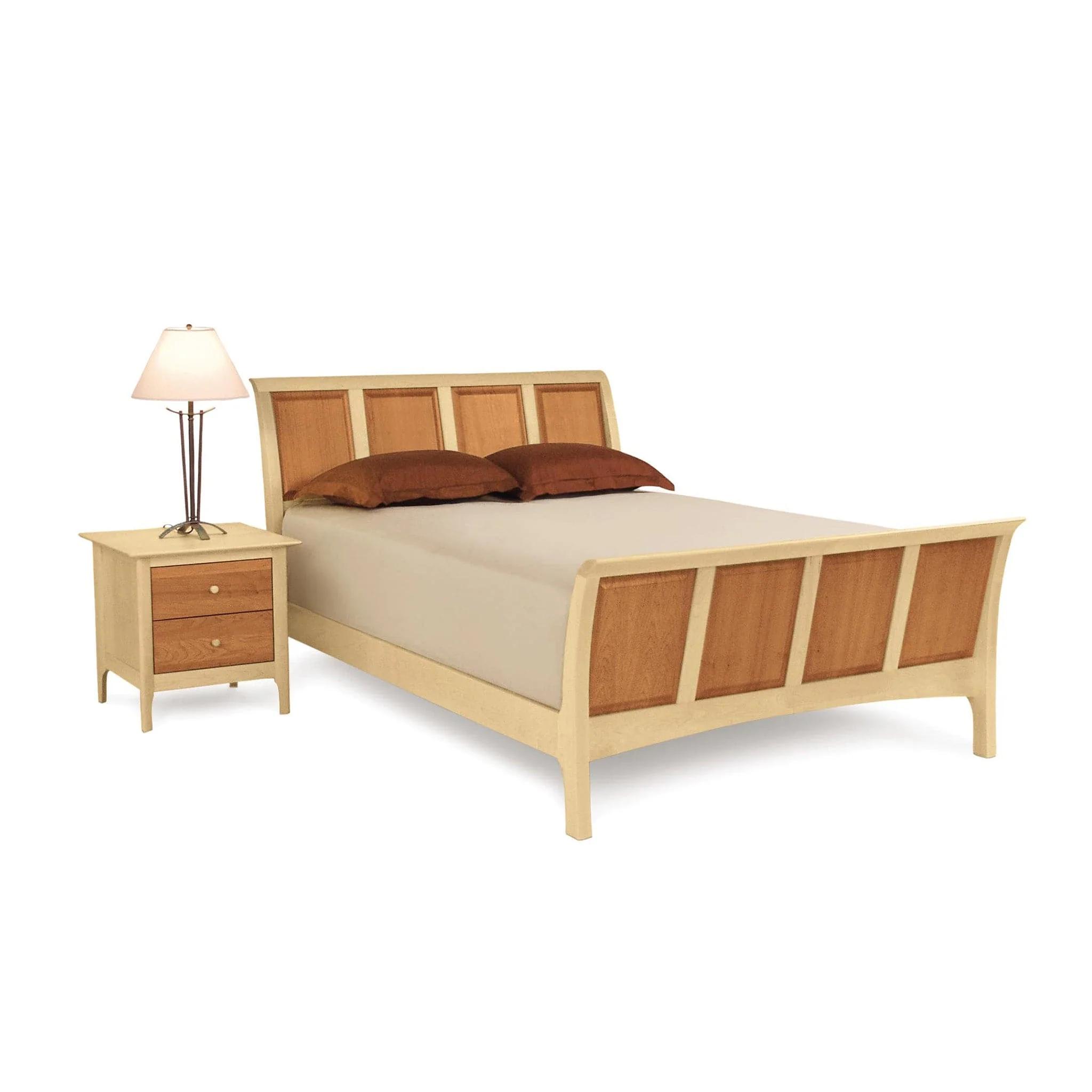 Copeland Sarah 51" Sleigh Bed with High Footboard, Box Springs Required - Image 2