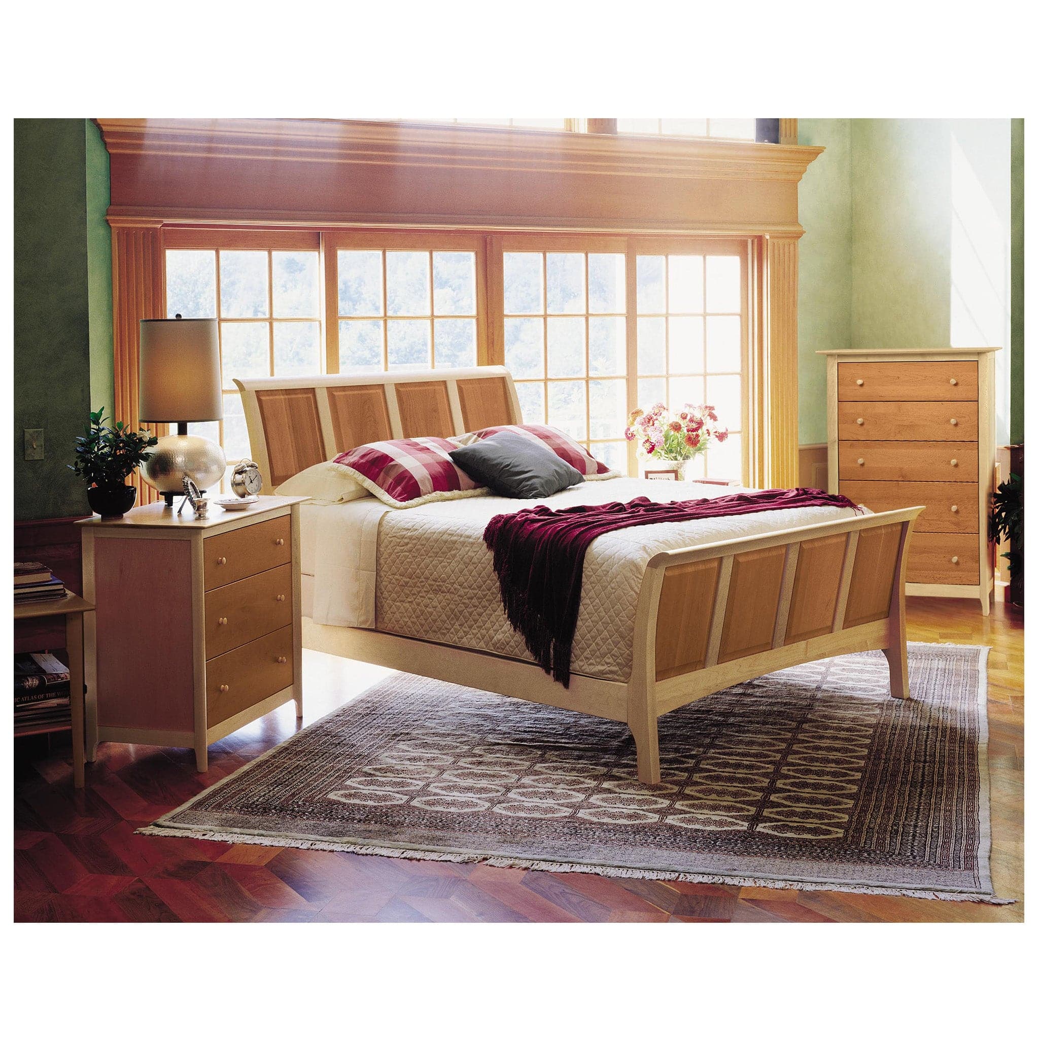 Copeland Sarah 51" Sleigh Bed with High Footboard, Box Springs Required - Image 4