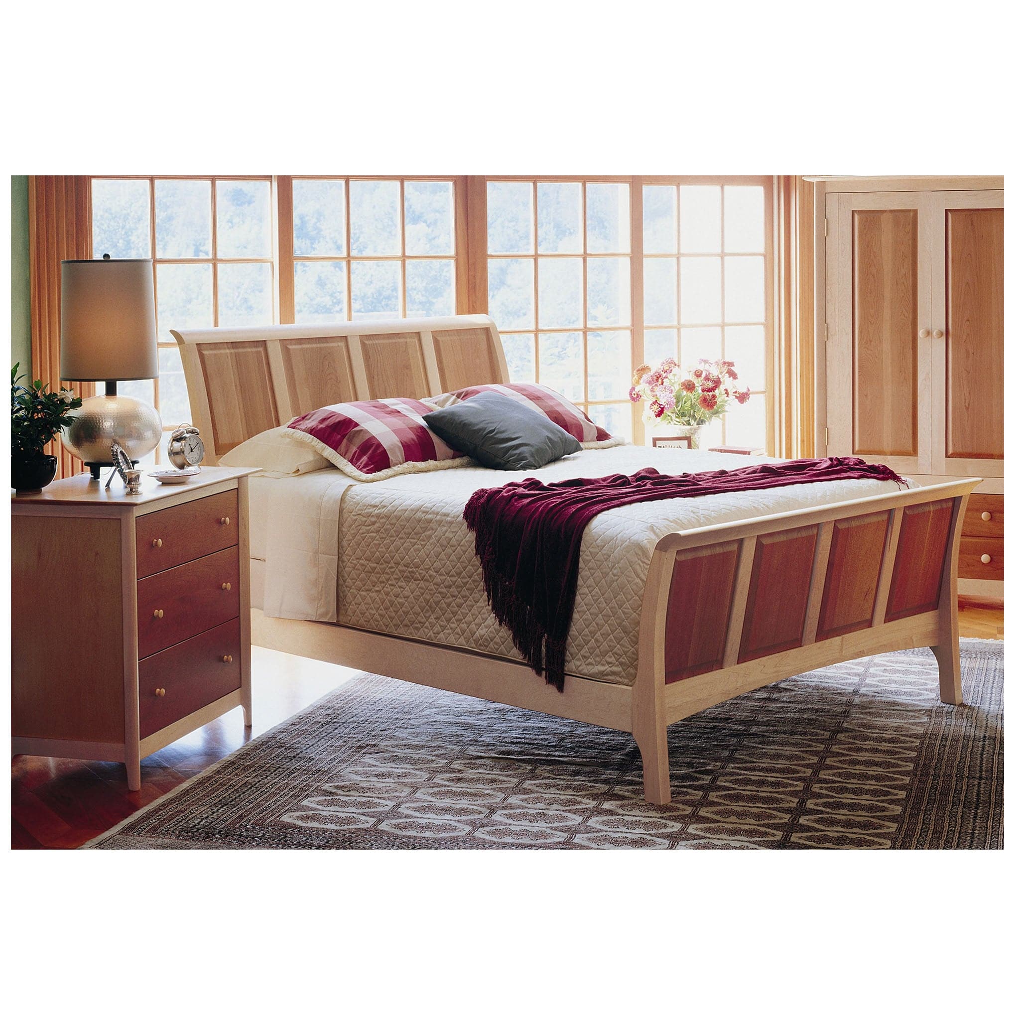 Copeland Sarah 51" Sleigh Bed with High Footboard, Box Springs Required - Image 6