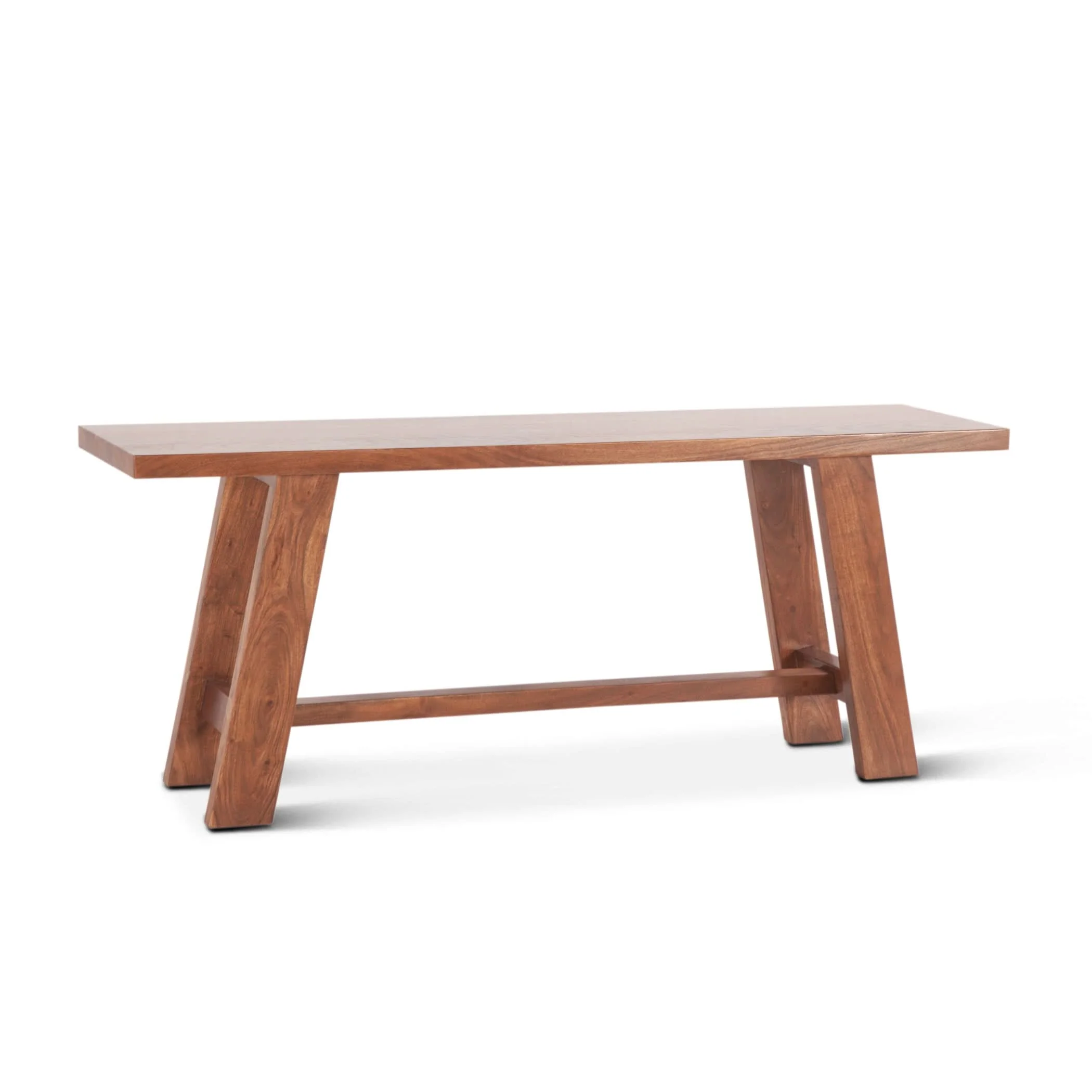 Stavenger 60" Acacia Wood Counter Bench in Cinnamon Brown