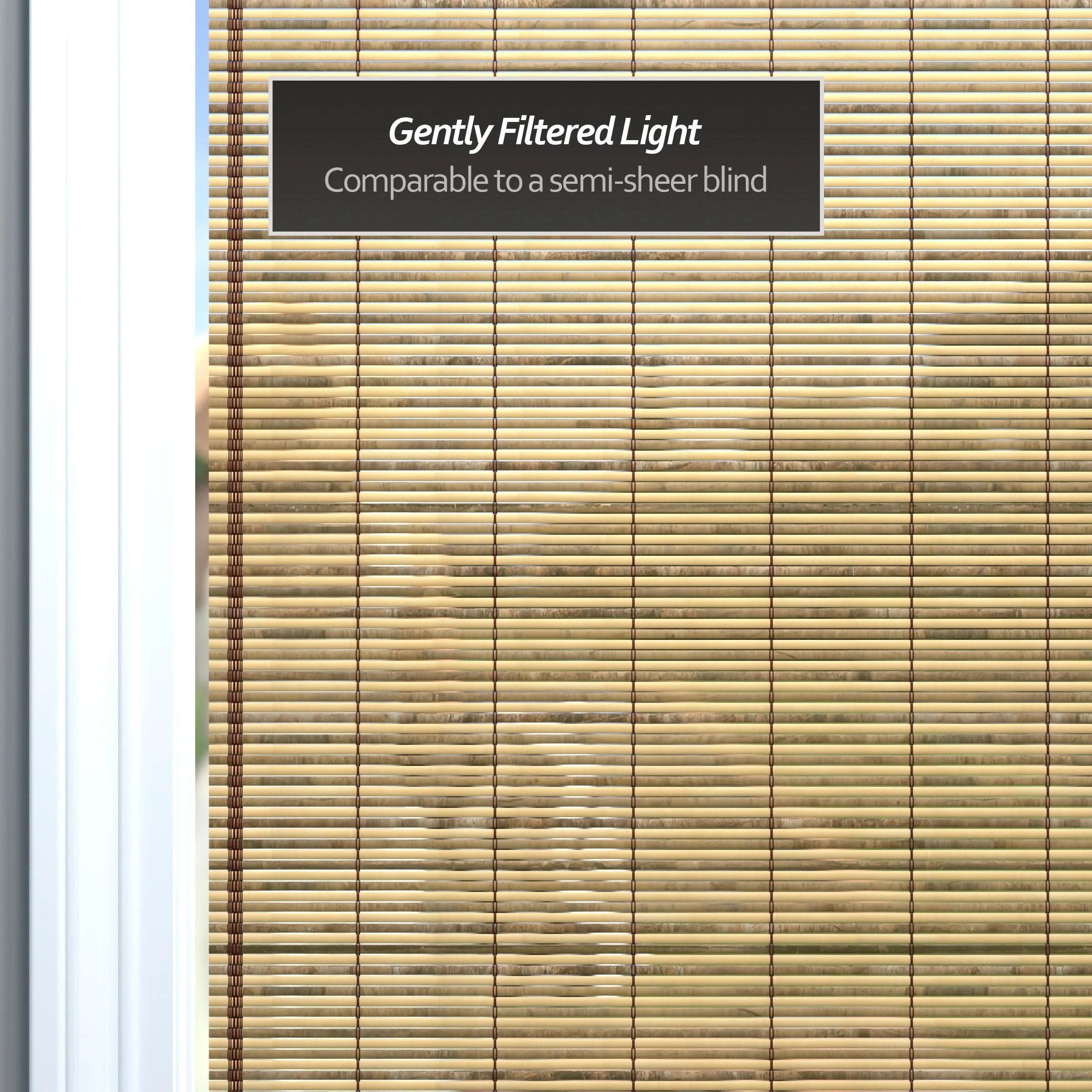 Tortoise Burnt Bamboo Cordless Window Shade - Image 18