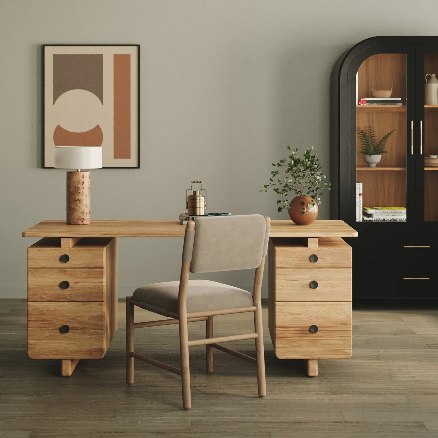 Valeria Oak Desk - Image 3