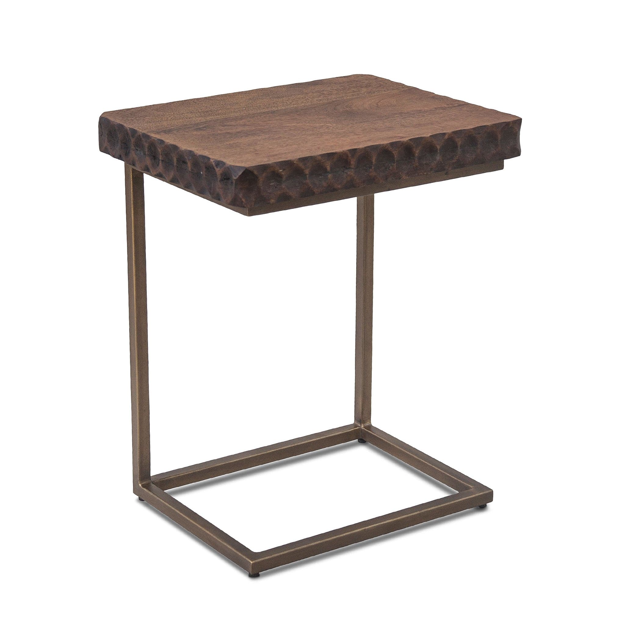 Vallarta 24" Modern Carved Side Table - Image 3