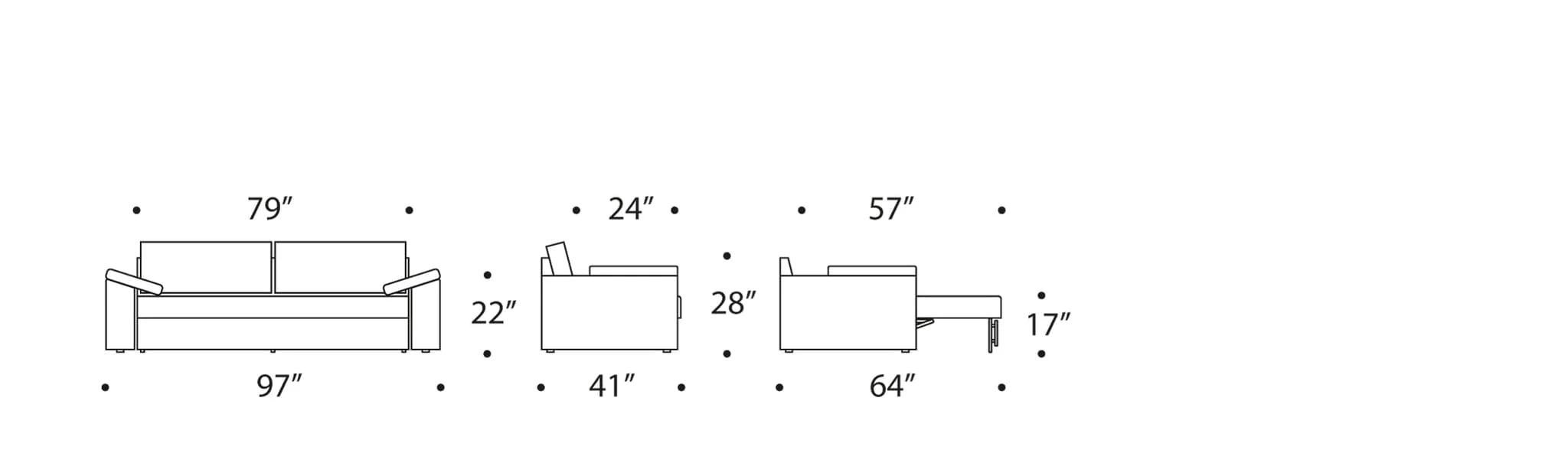 Vilander Sofa Bed With Cushion Arms - Image 14