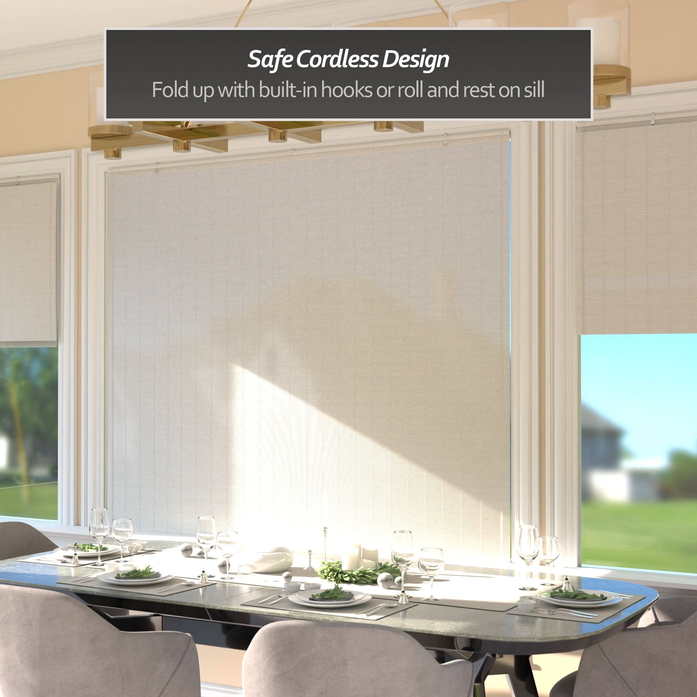 White Bamboo Window Shade Blind - Image 22