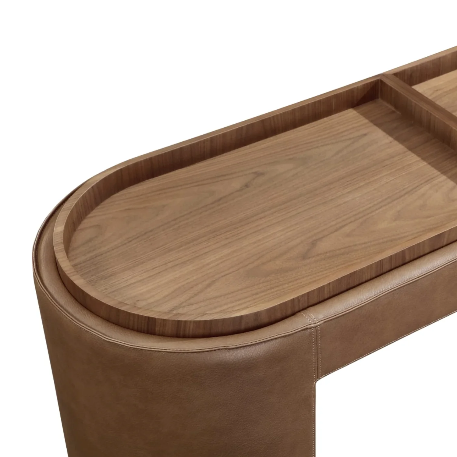 Yeal Leather Upholstered Storage Console Table - Image 5
